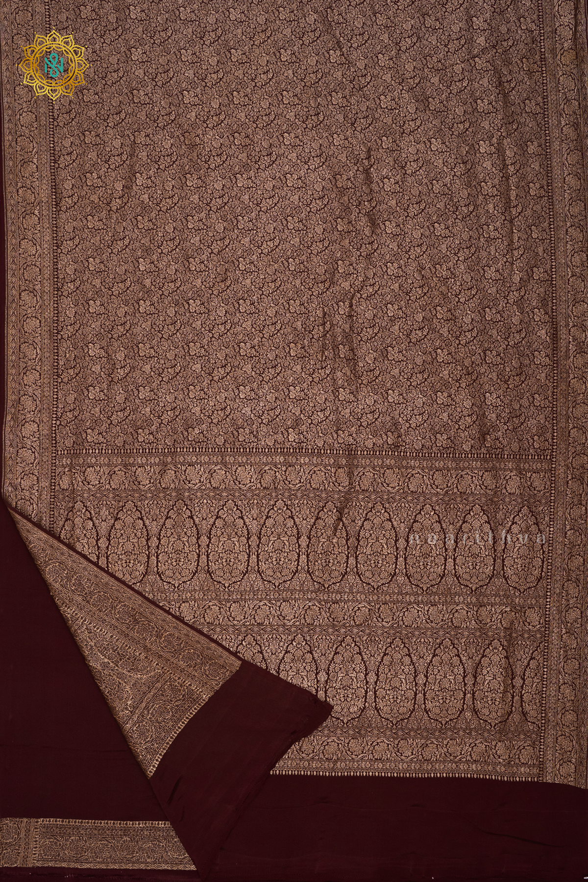 BROWN - PURE BANARASI CREPE