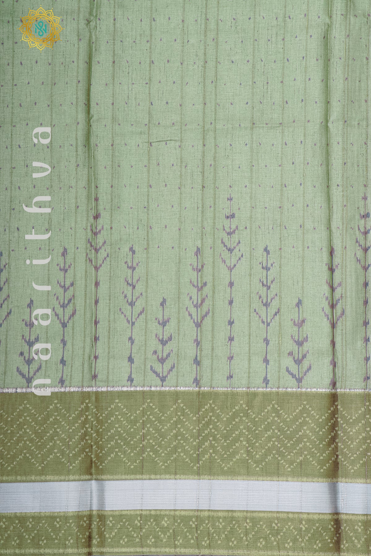PISTA GREEN WITH GREY - KOTHA TUSSAR