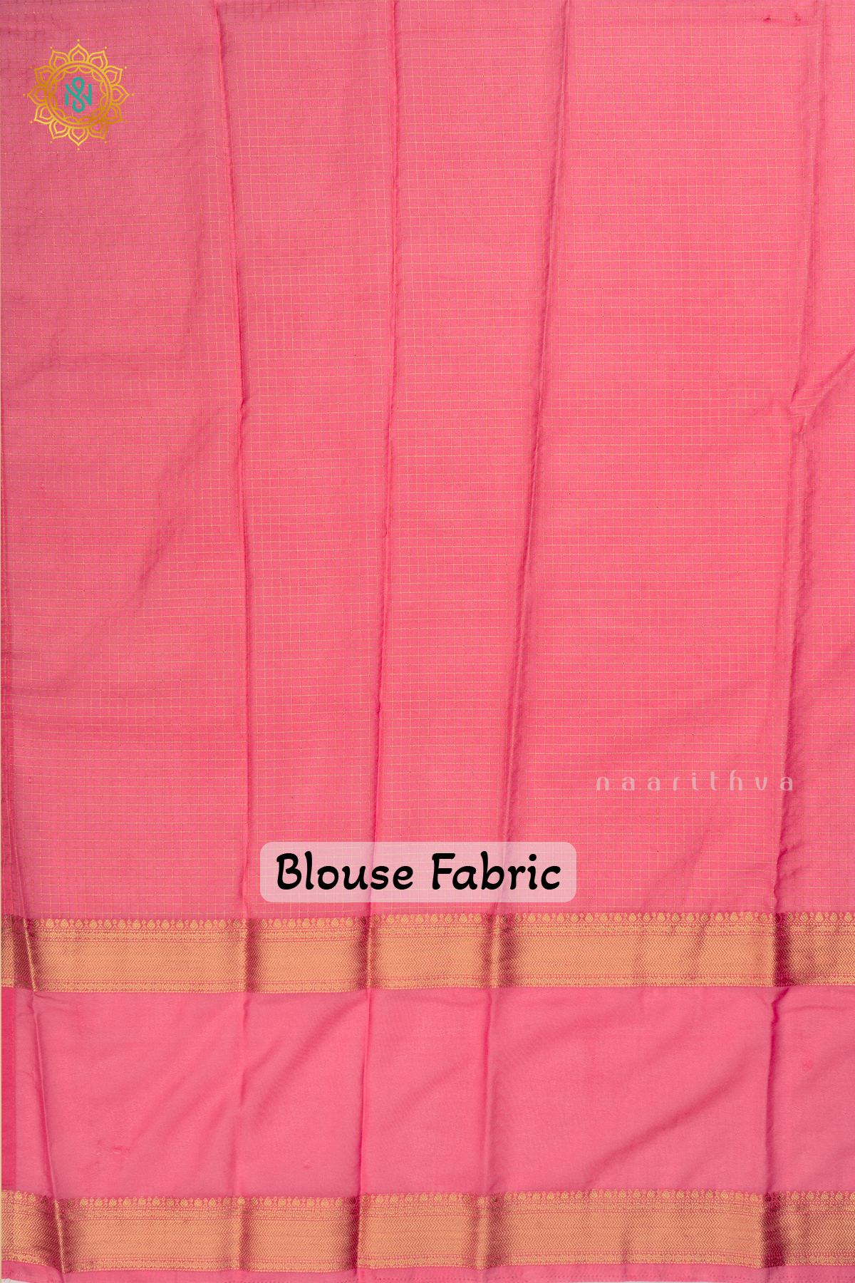 Wine with Light Pink Semi Mysore Crepe Silk Saree with All-Over Zari Checks and Buttas and a Contrast Zari Gap Border