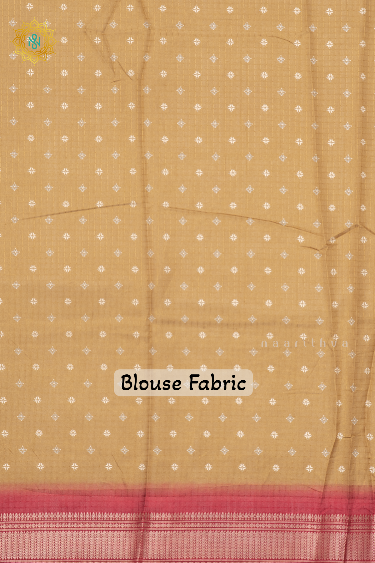 MUSTARD WITH MAROON - DOLA SILK