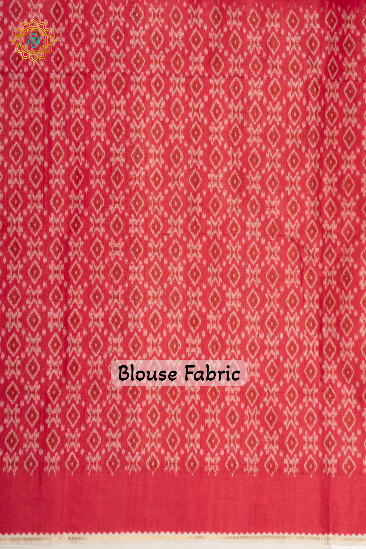 OFF WHITE WITH RED- SEMI TUSSAR SILK