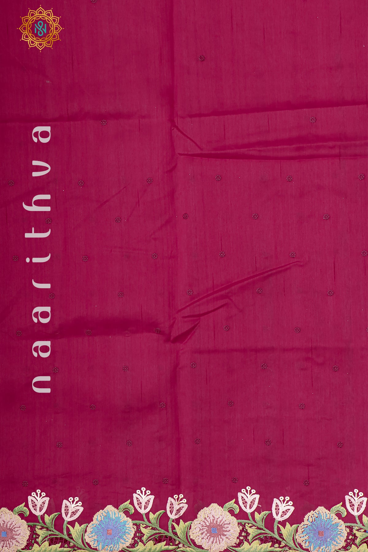 PINK - SEMI TUSSAR SILK WITH EMBROIDERY