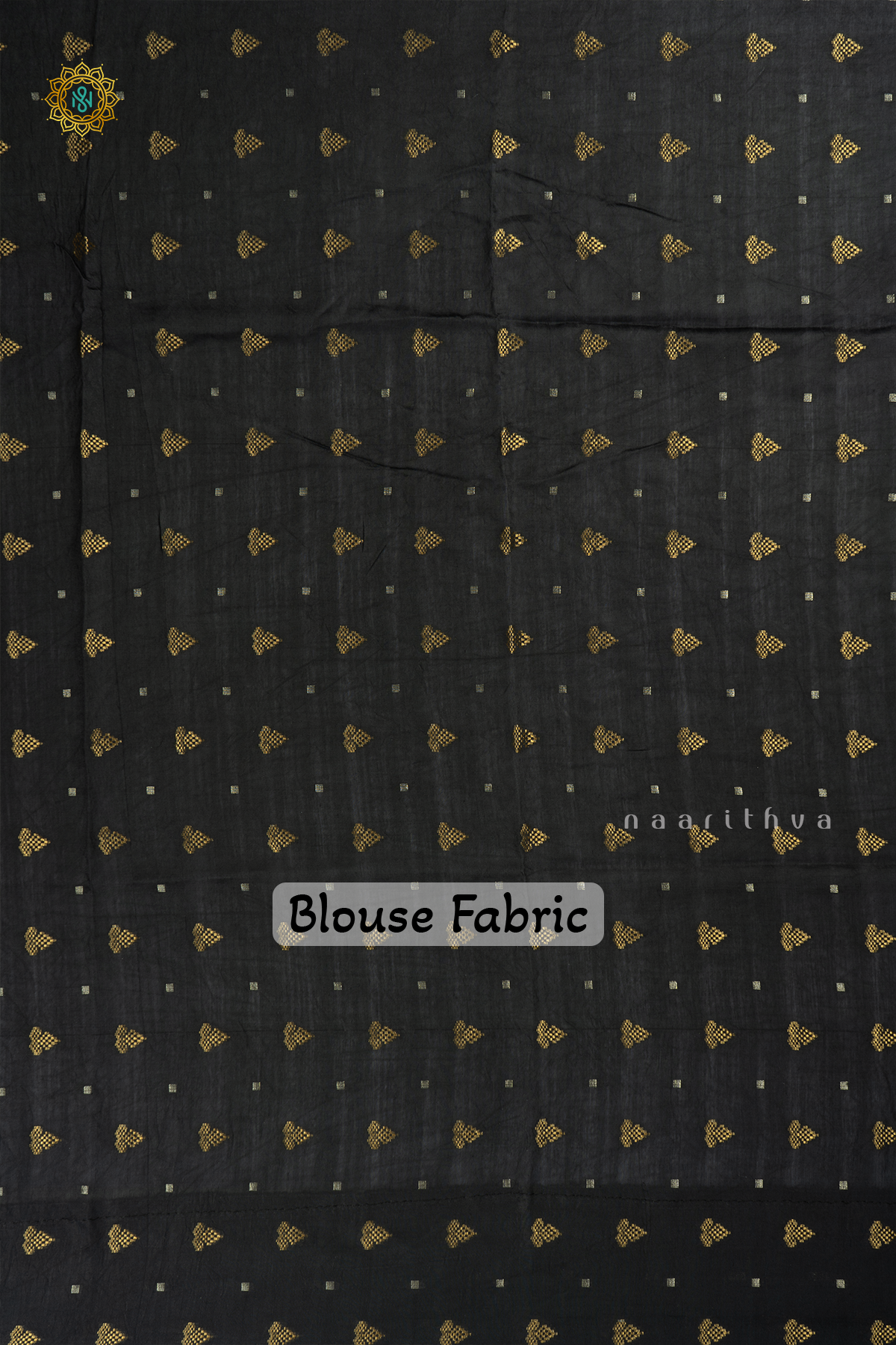 Off White With Black Printed Semi Crepe Silk Saree With Contrast Bentex Zari Border & Pallu
