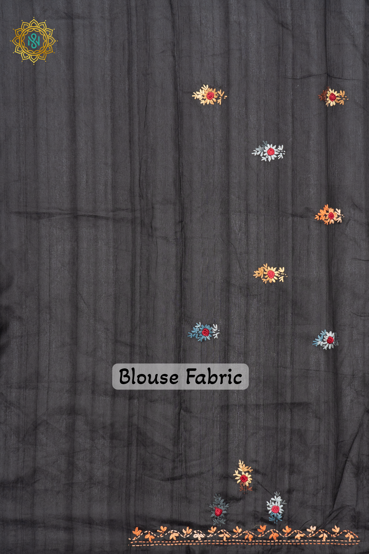 BLACK - SEMI TUSSAR SILK