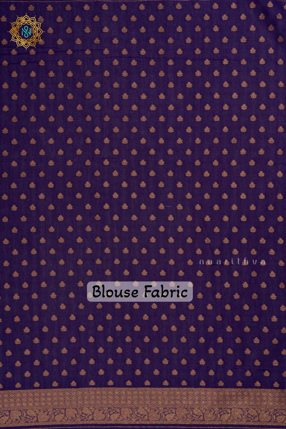 Purple - Semi georgette saree with allover zari buttas and zari border