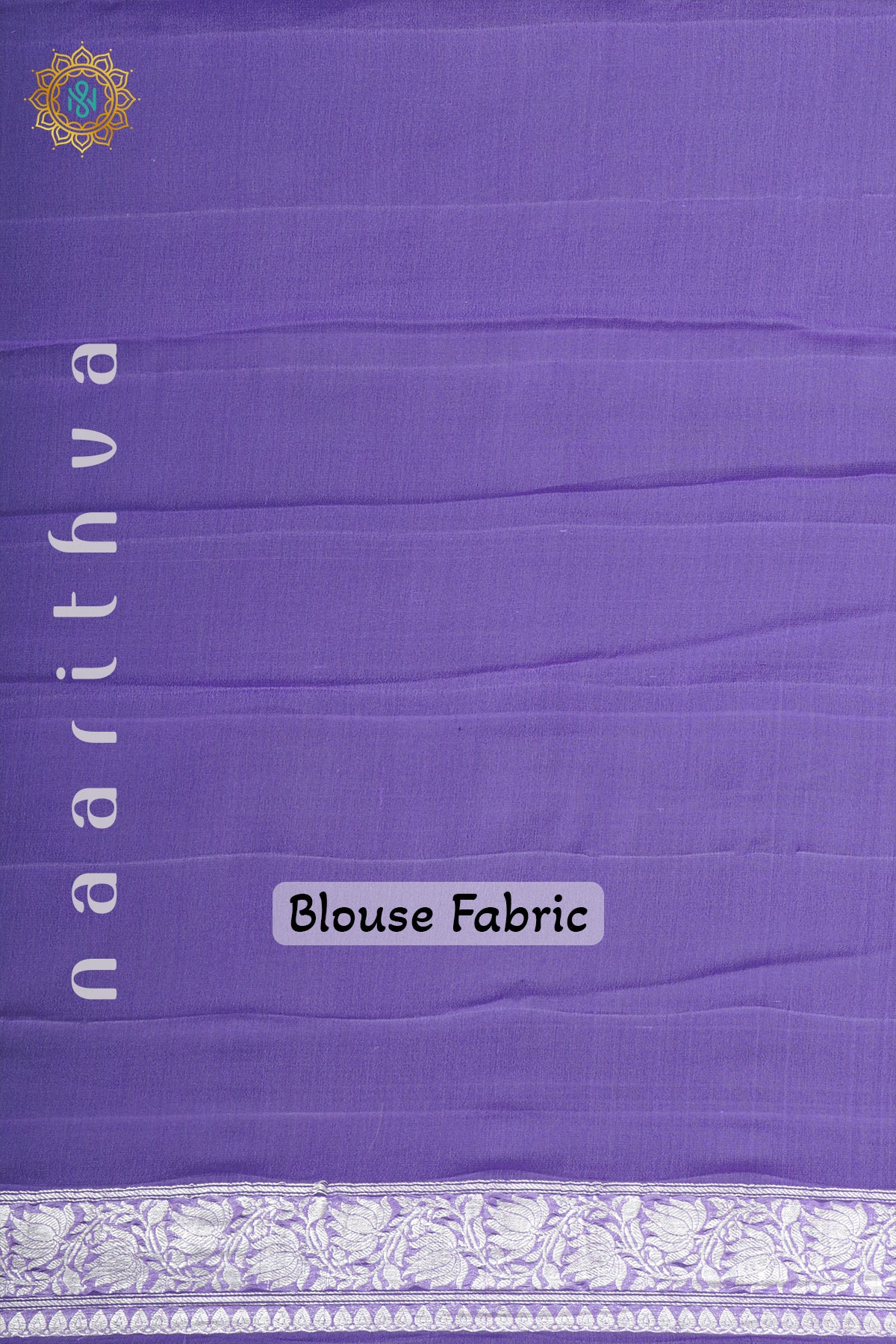 SKY BLUE WITH LAVENDER - PURE BANARASI CHIFFON