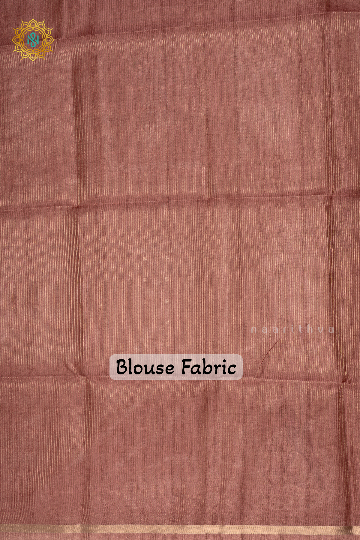 Off White With Peach Semi Tussar Silk Saree With Printed Body, Tissue Border And Contrast Blouse