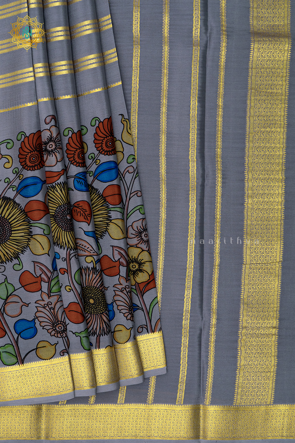 ELEPHANT GREY - PURE MYSORE CREPE SILK