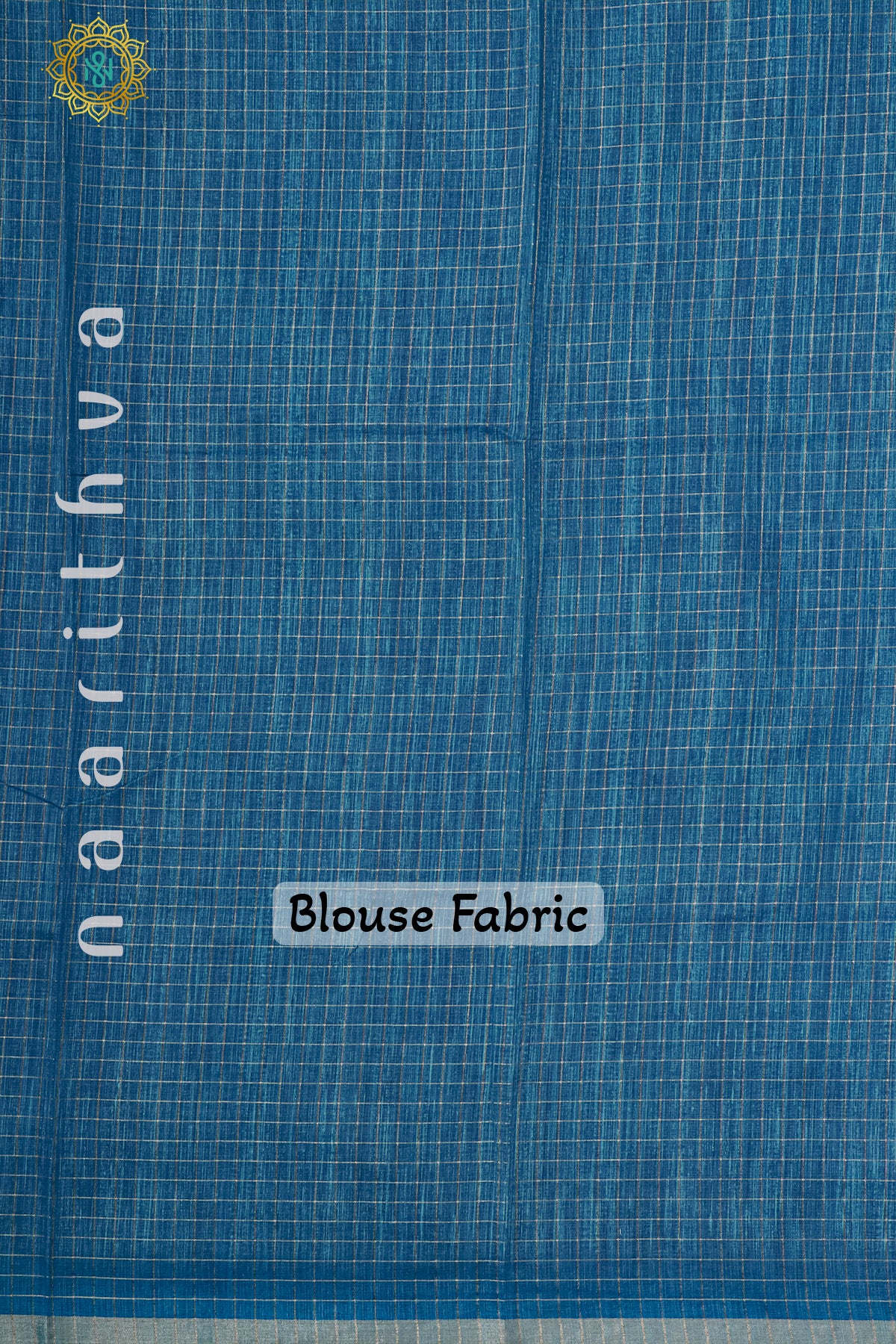 LIGHT BLUE WITH DARK BLUE - LINEN COTTON