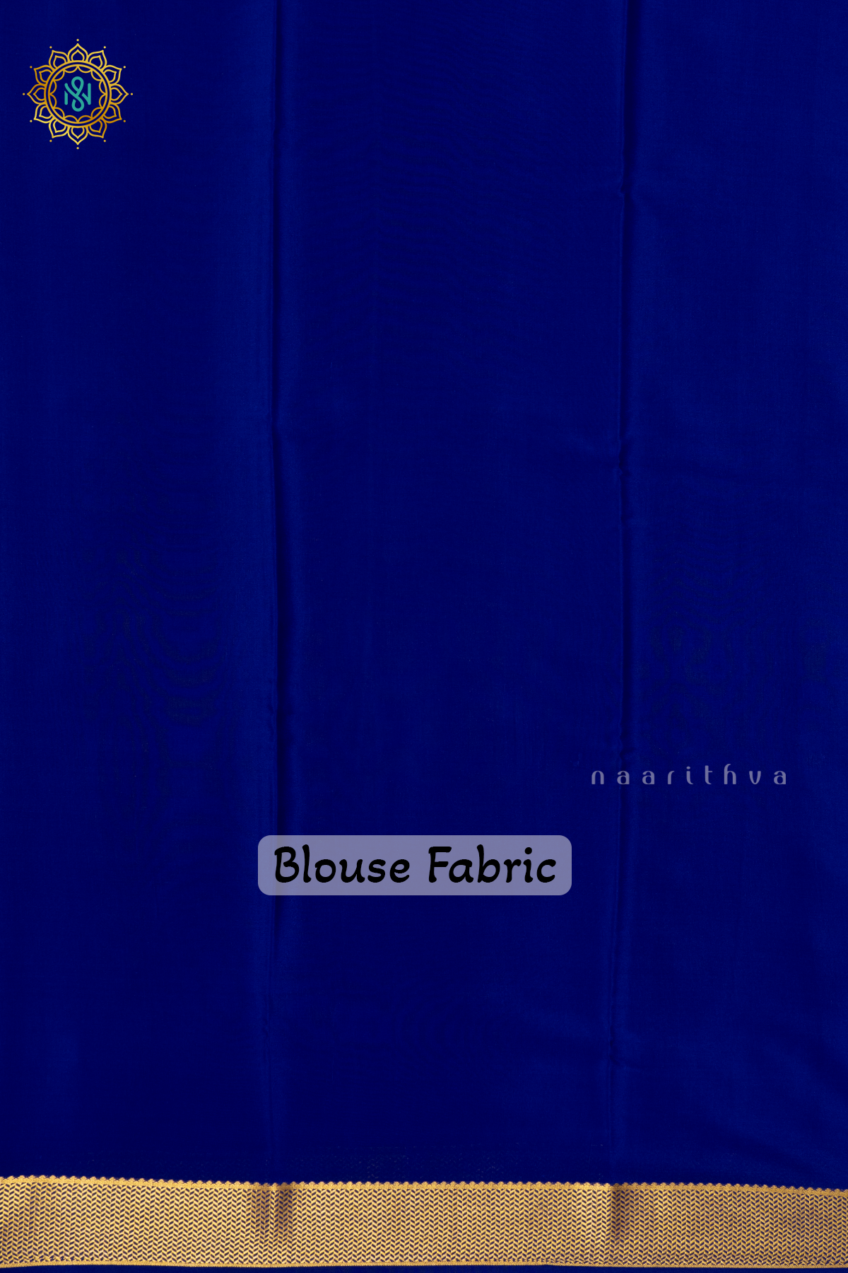 PEACHISH PINK WITH BLUE - PURE MYSORE CREPE SILK