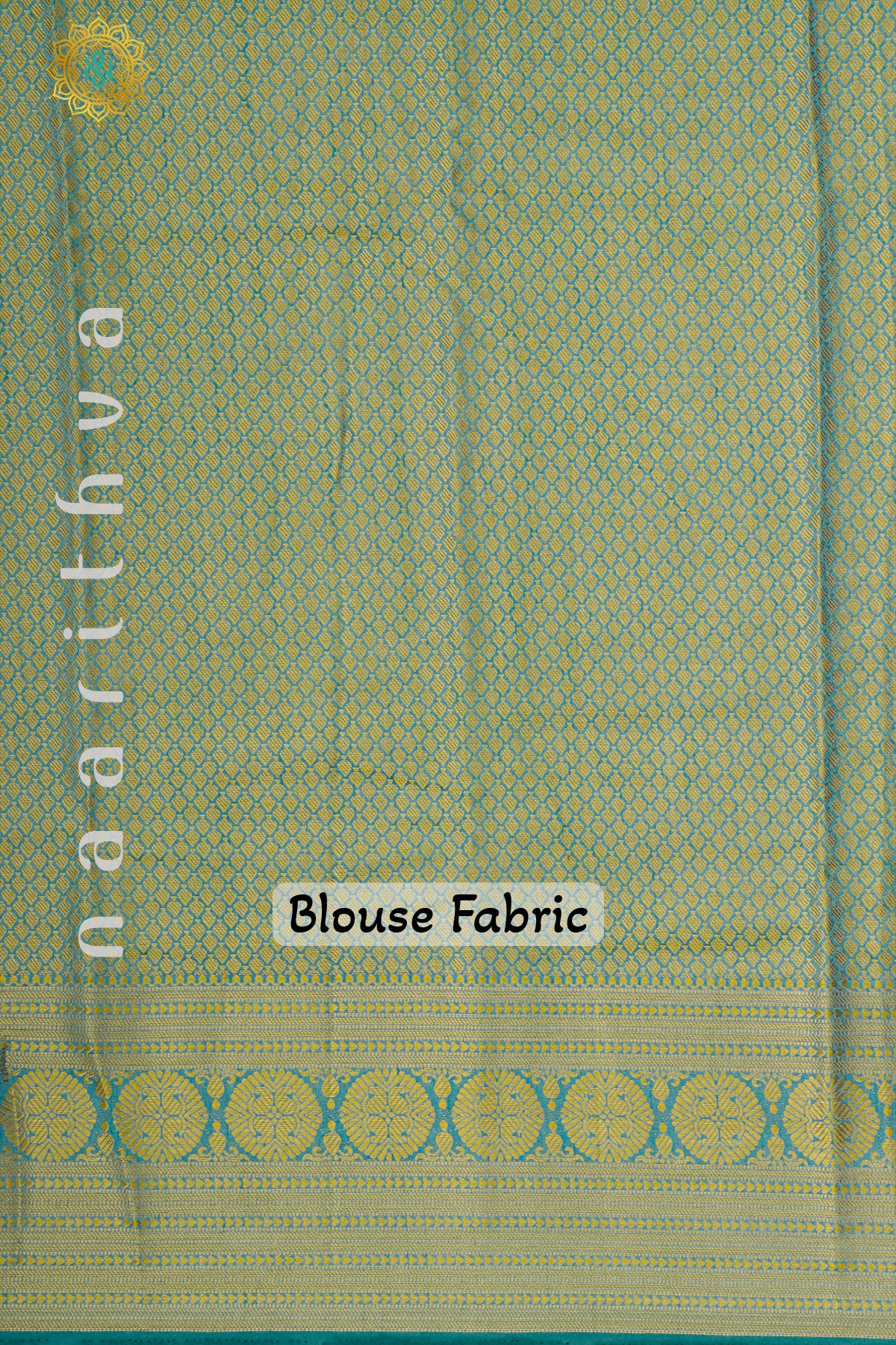 AQUA BLUE - SEMI RAW SILK