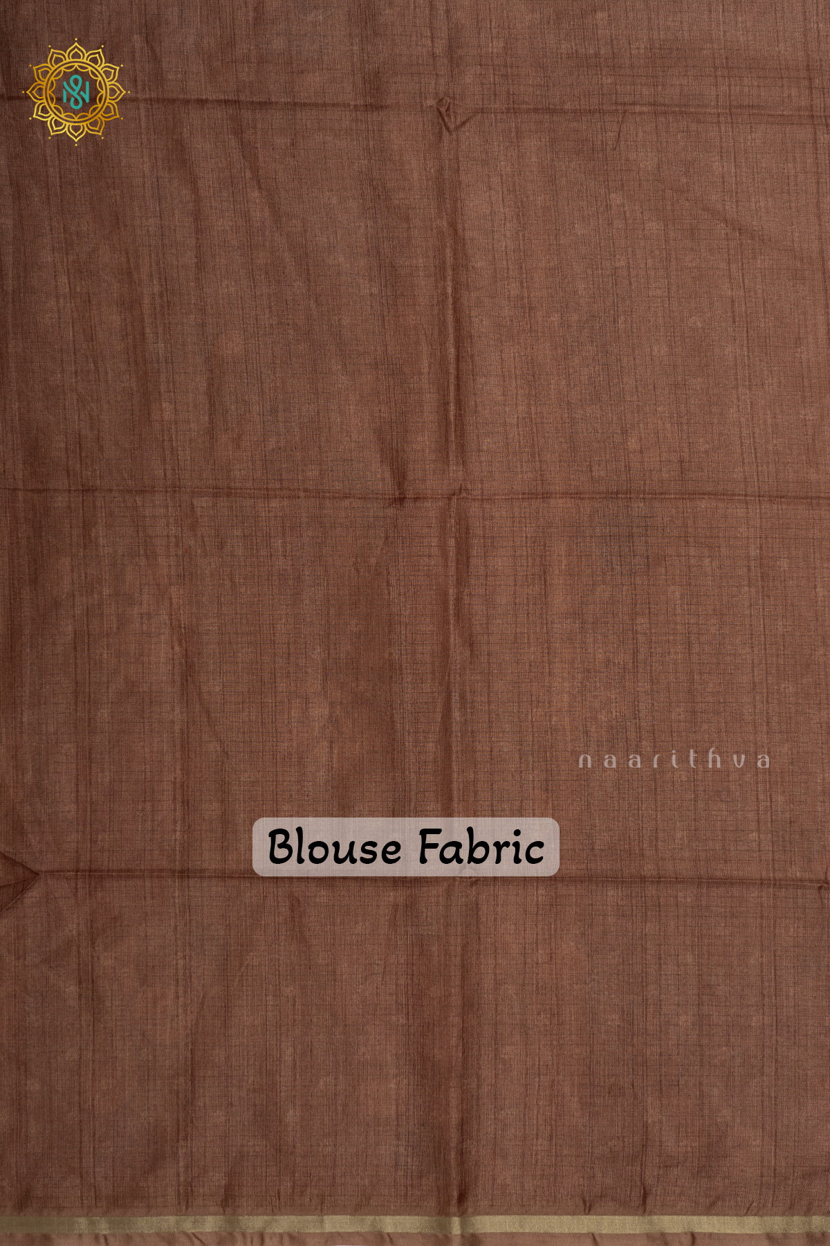 Light Brown Printed Kota Tussar Saree With Pallu & Blouse