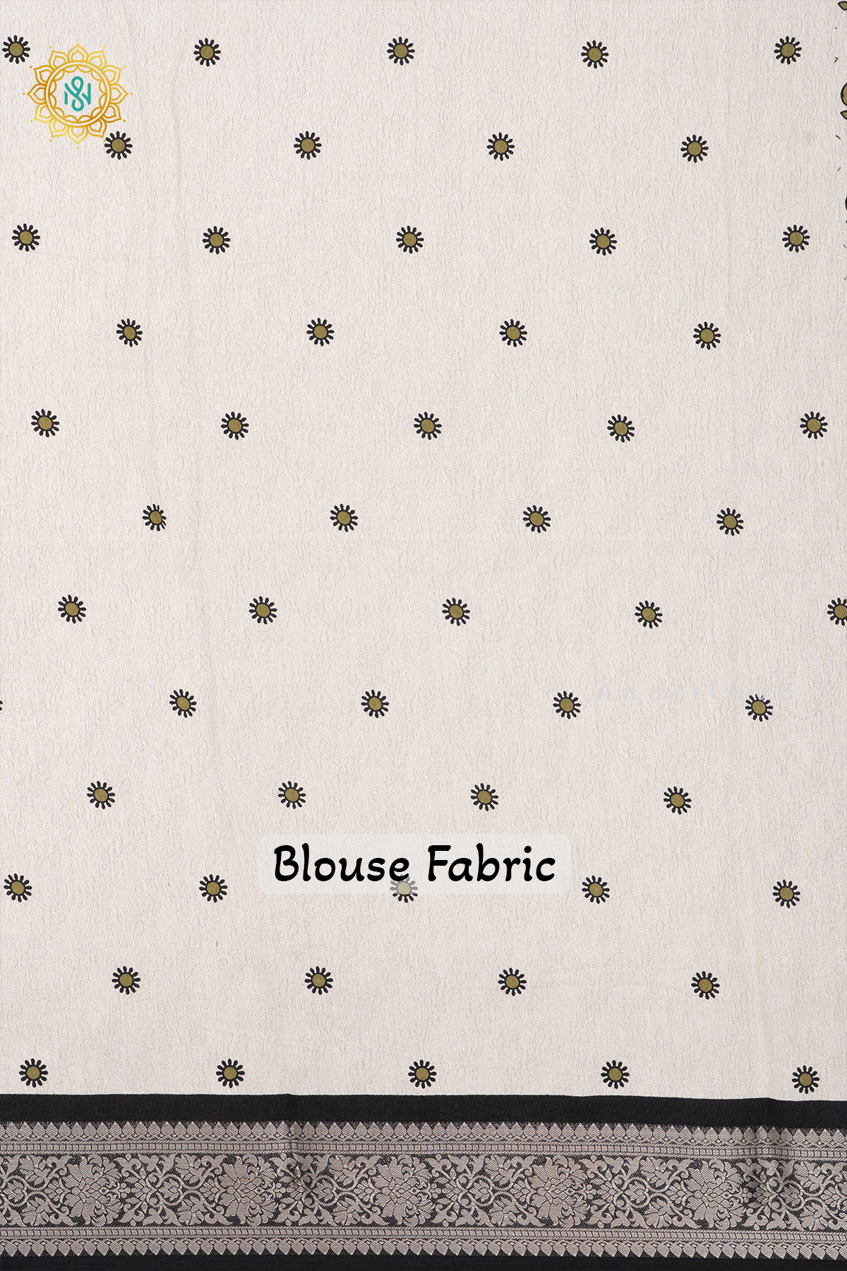 WHITE WITH BLACK - SEMI GEORGETTE