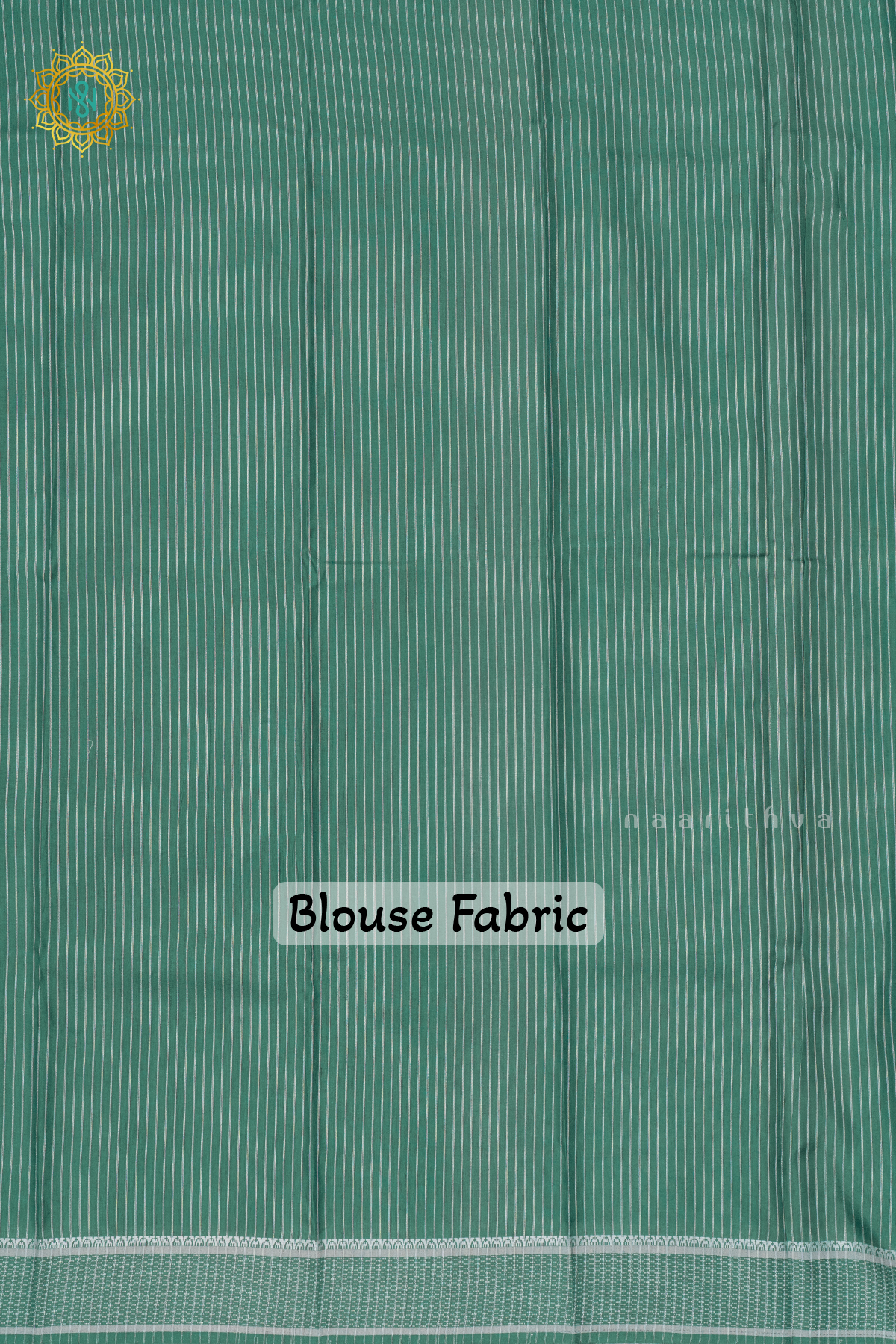 GREEN WITH OFF WHITE - SEMI TUSSAR SILK