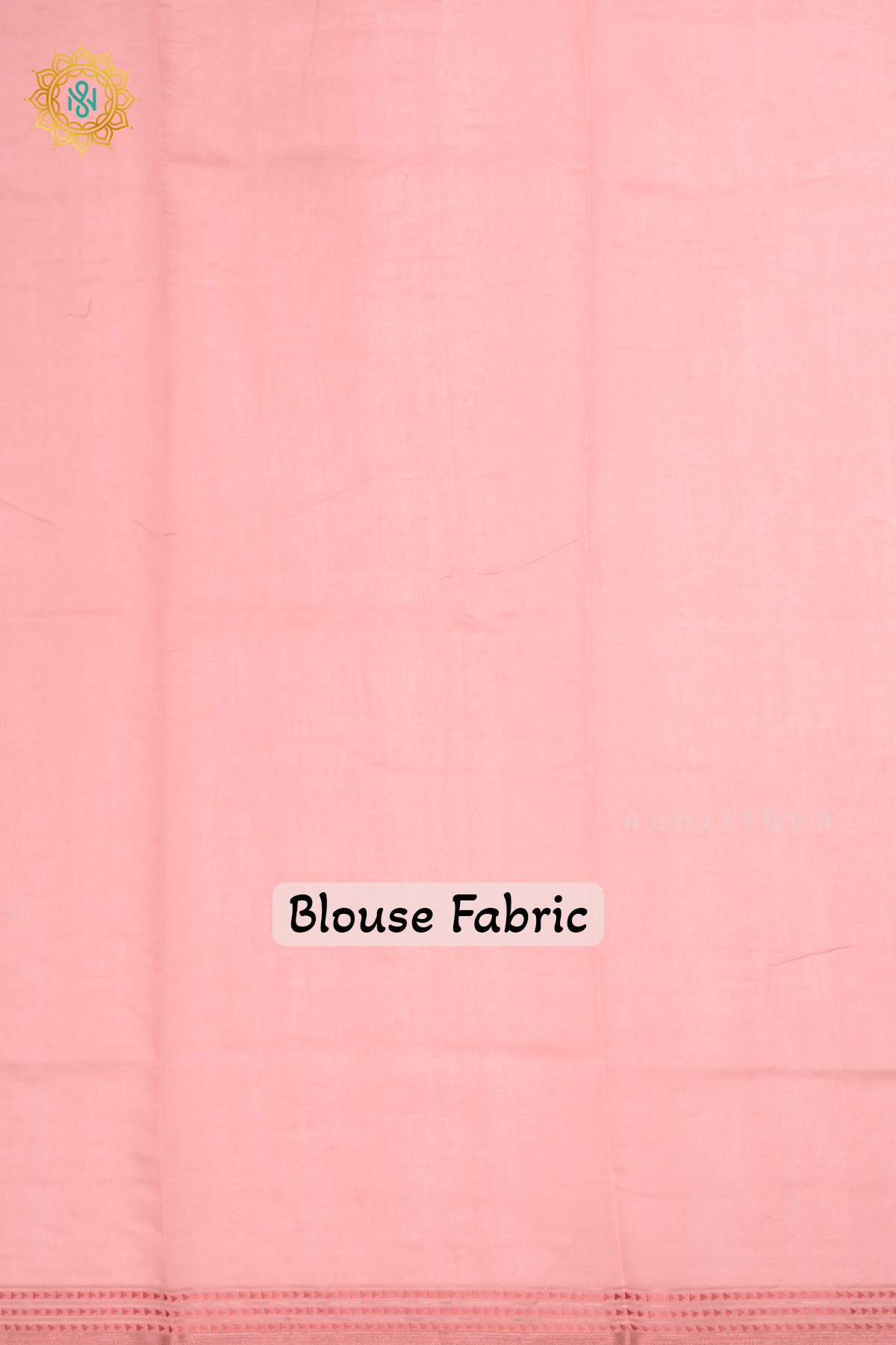 LIGHT PINK - CHANDERI  COTTON SAREE WITH EMBROIDERY BUTTAS,  PALLU AND  THREAD WOVEN BORDER