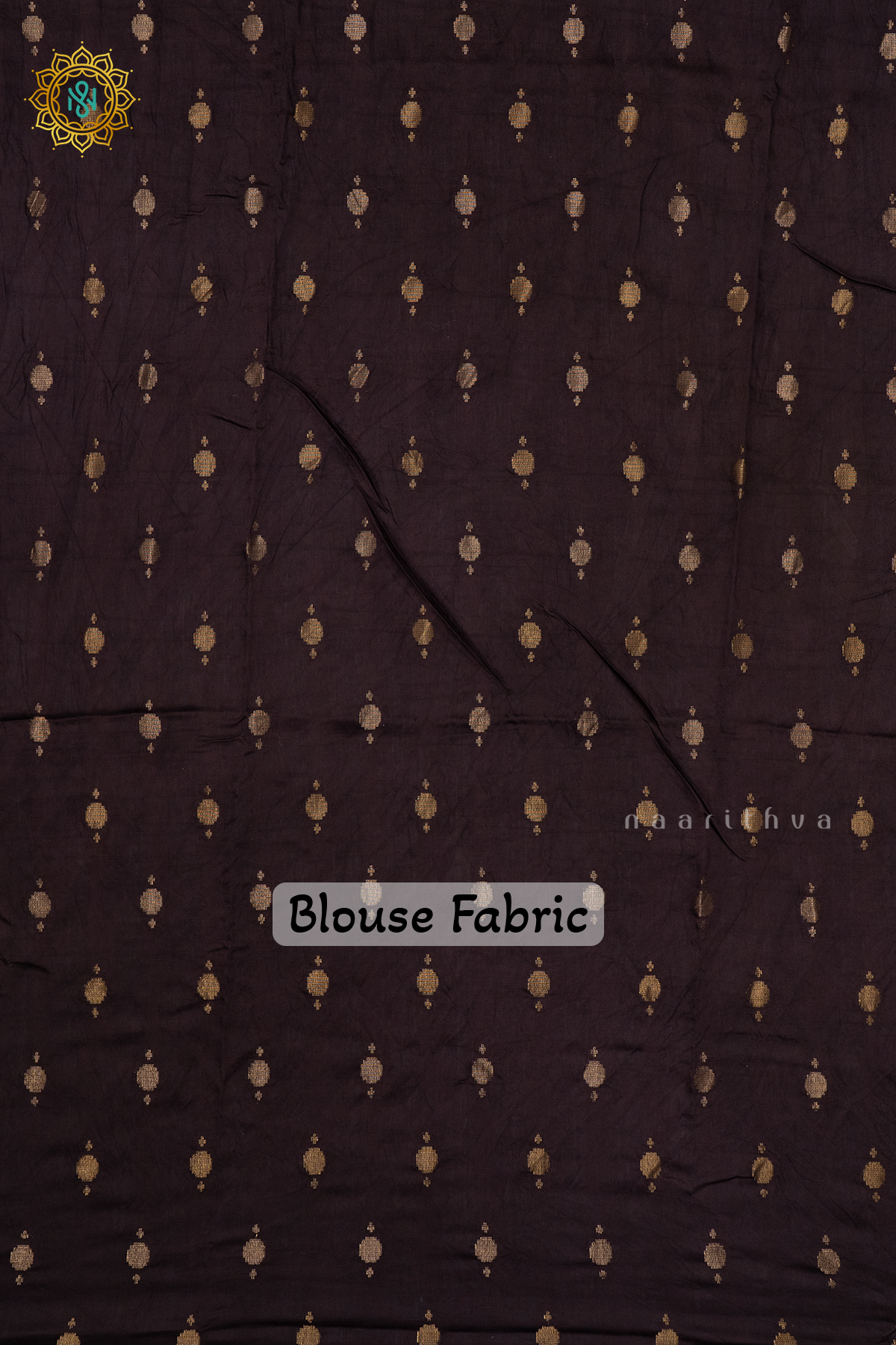 BROWN WITH LAVENDER - SEMI CREPE SILK