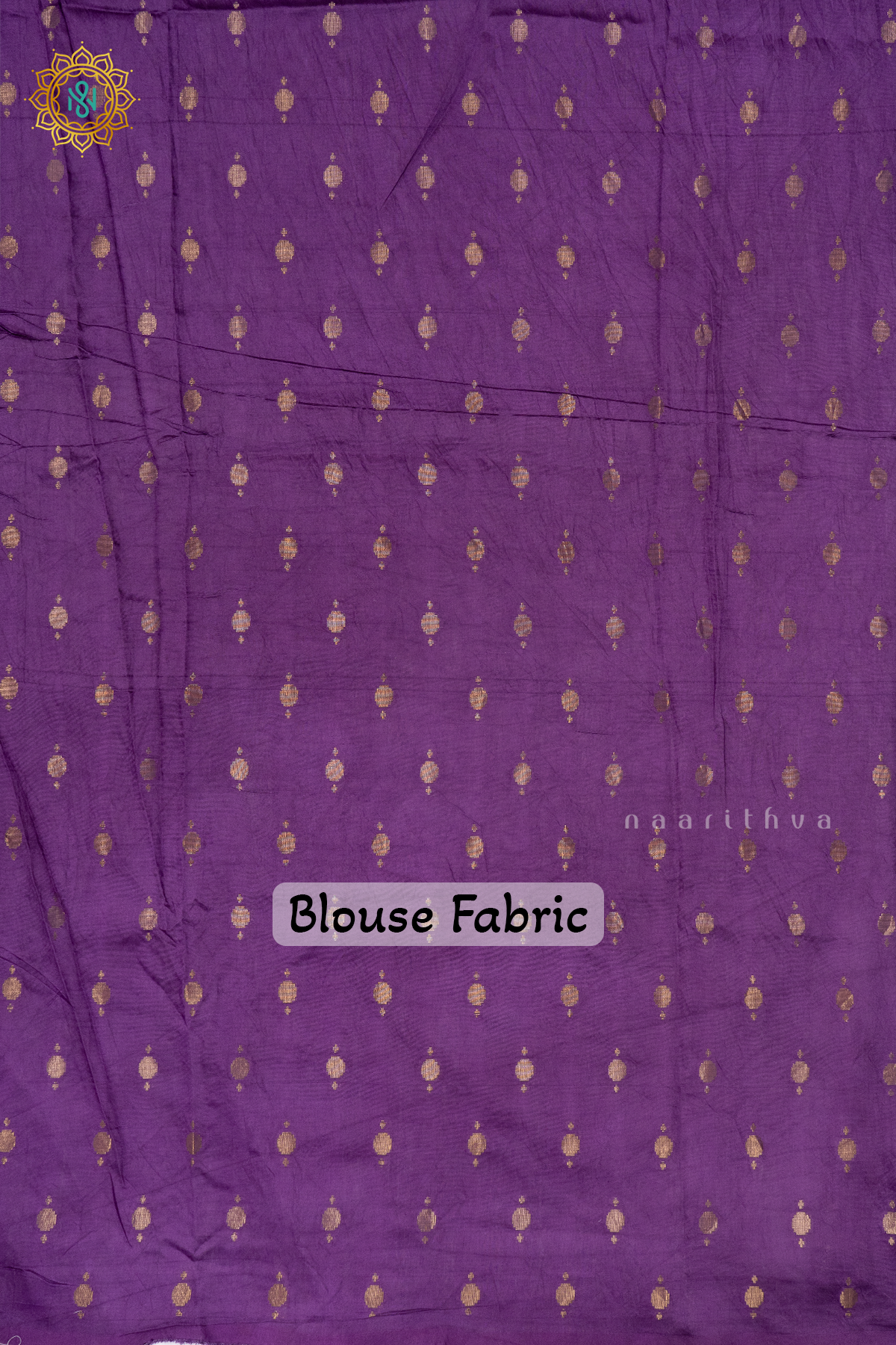 AQUA BLUE WITH PURPLE - SEMI CREPE SILK