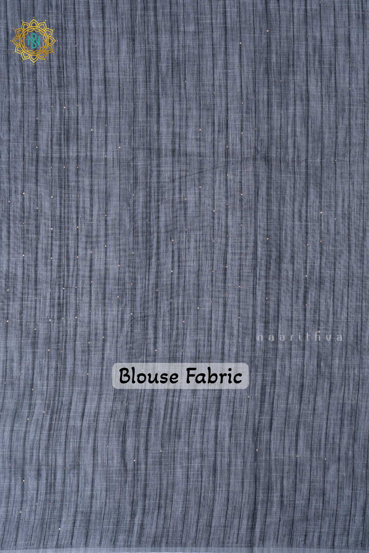 White With Elephant Grey Linen By Cotton Saree With Contrast Pallu & Blouse