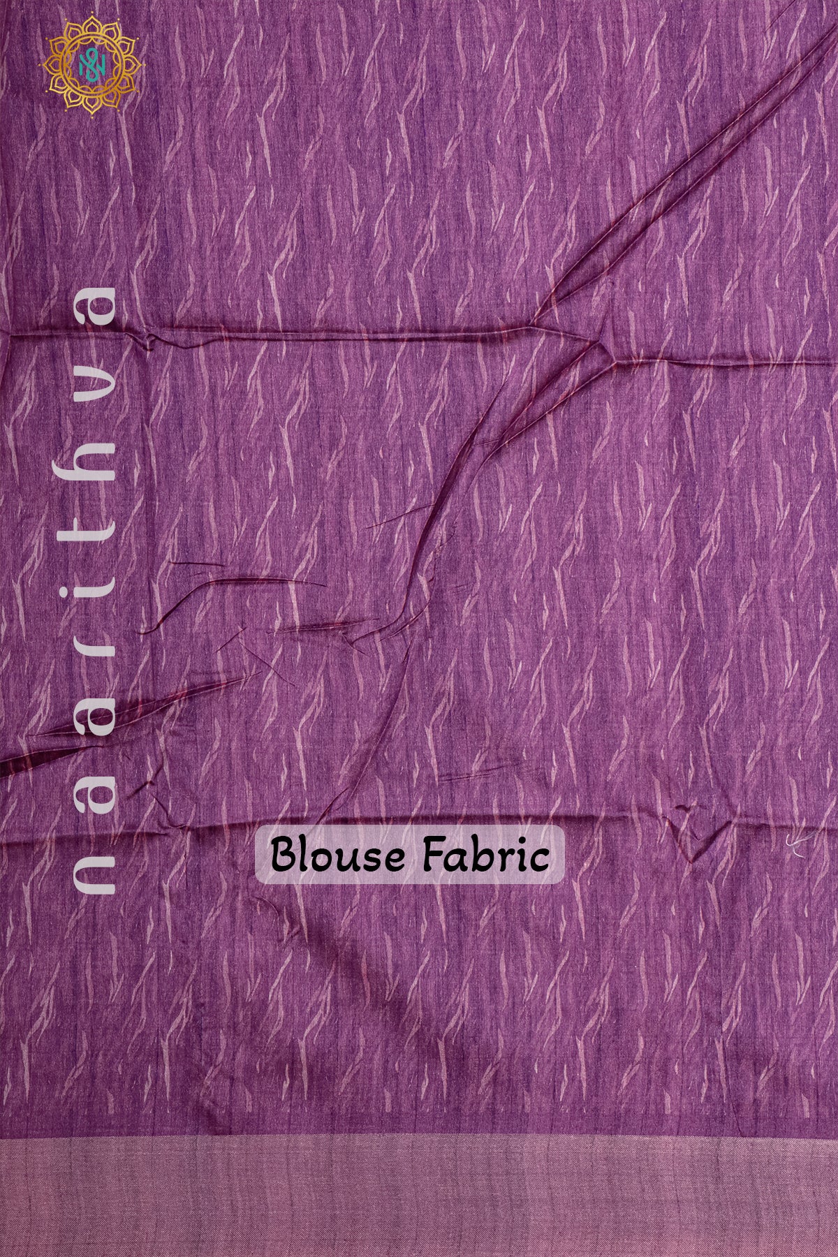 BEIGE WITH PURPLE - SEMI TUSSAR SILK