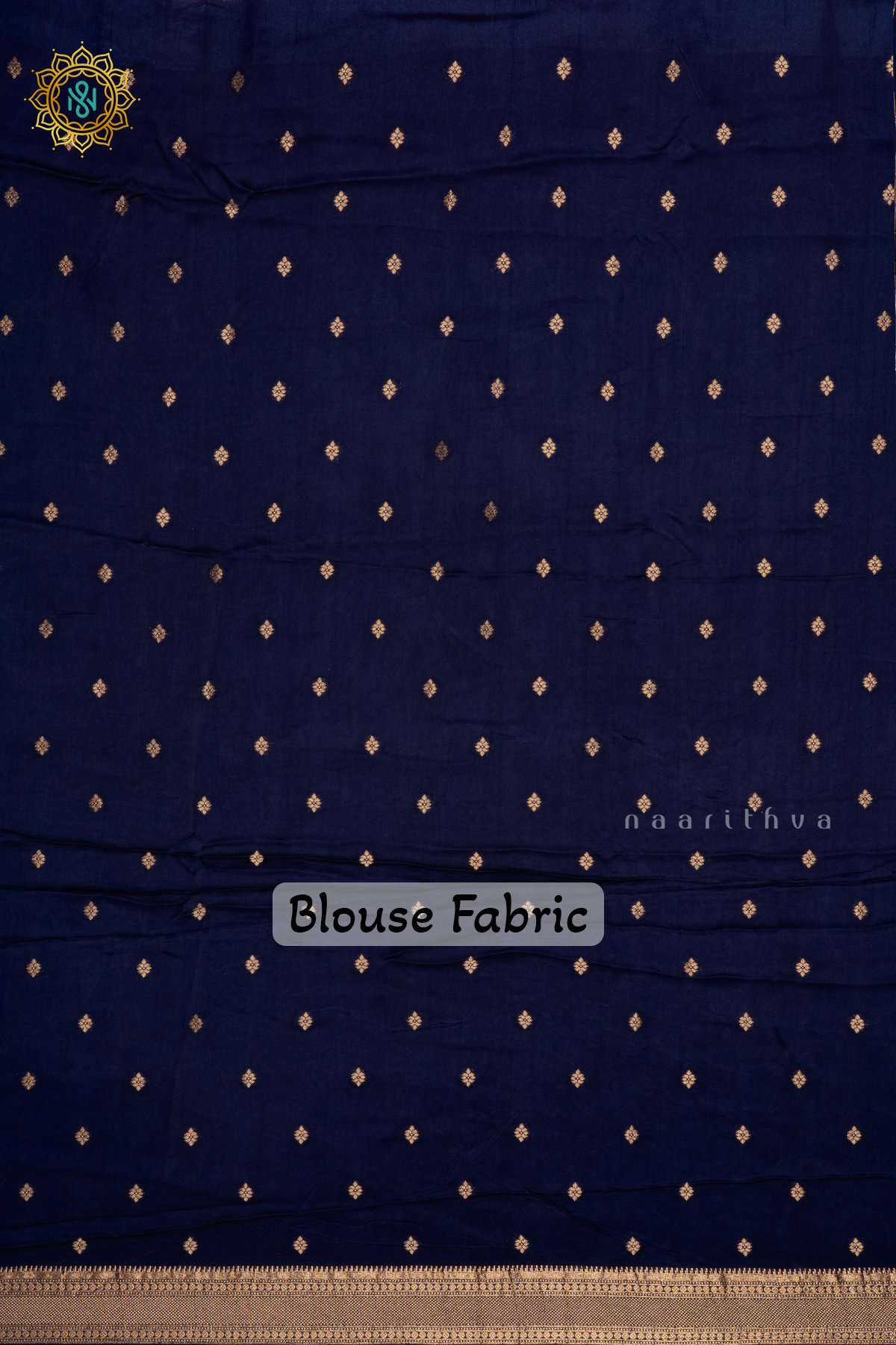 Pink with Navy Blue Pure-Mix Banarasi Crepe Saree with All-Over Zari Buttas and a Contrast Zari Border