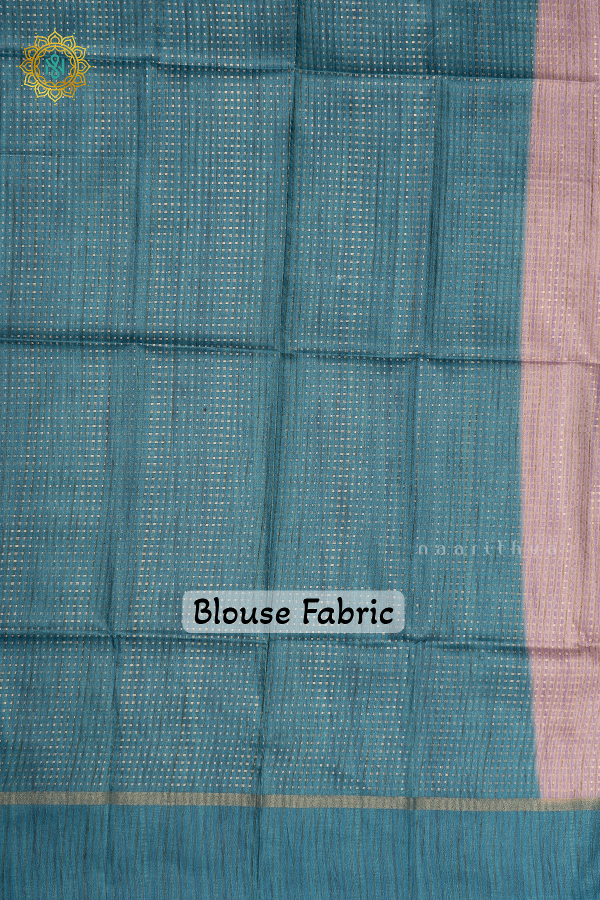 LAVENDER WITH BLUE - SEMI TUSSAR SILK