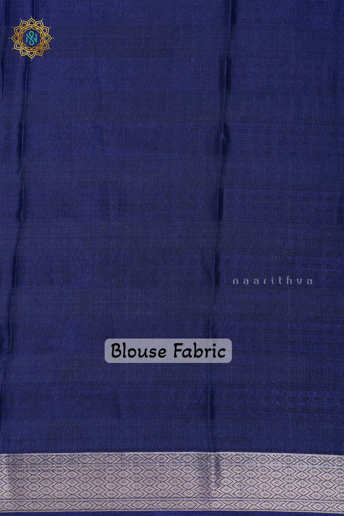 WHITE WITH BLUE - JUTE COTTON