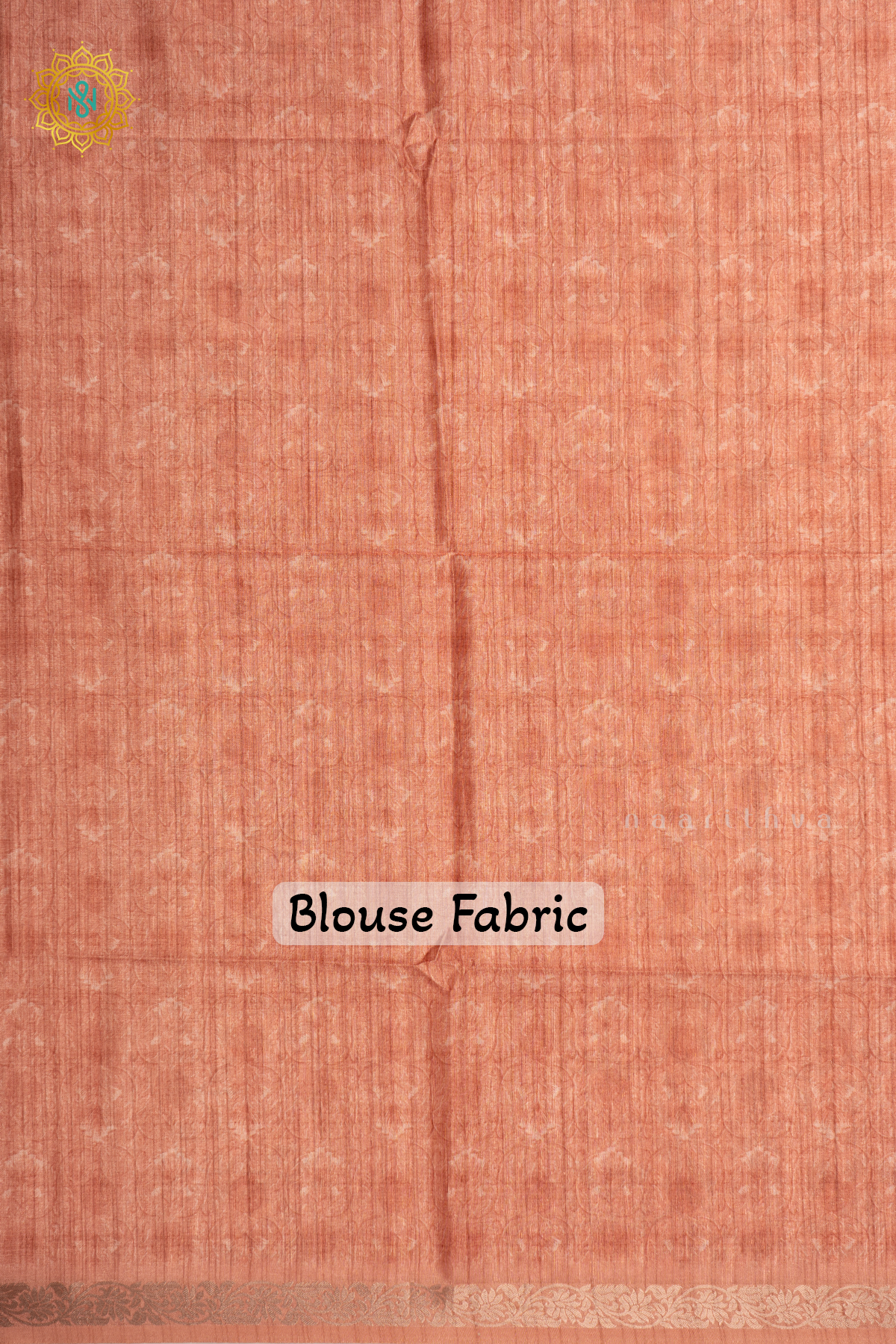 PEACH - SEMI TUSSAR SILK SAREE ALLOVER PRINTED BODY WITH ZARI BORDER