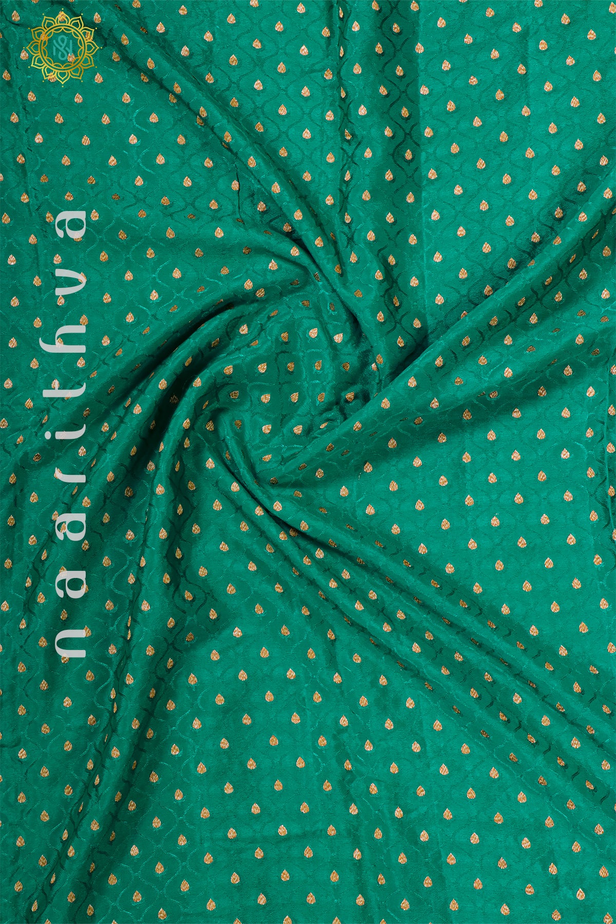 GREEN WITH PINK - PURE BANARASI CREPE SILK