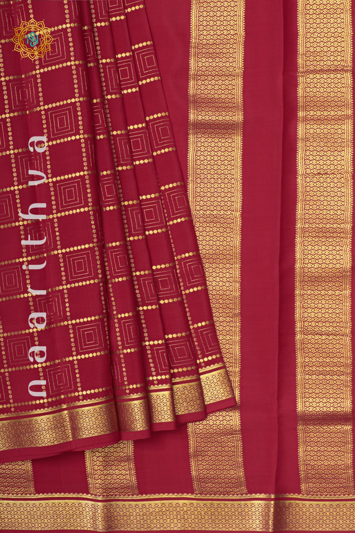 RED - PURE MYSORE CREPE SILK