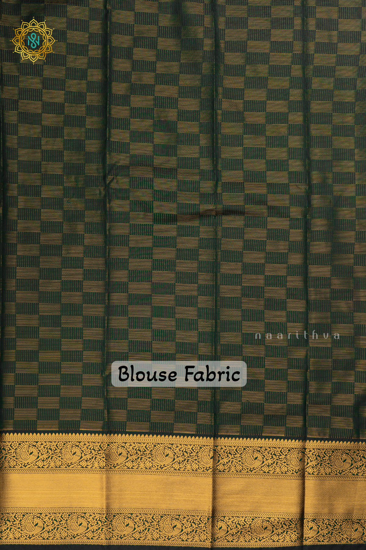 Pinkish Lavender with Dark Peacock Green Semi Kanchi Saree With Zari Buttas All Over And Contrast Zari Gap Border