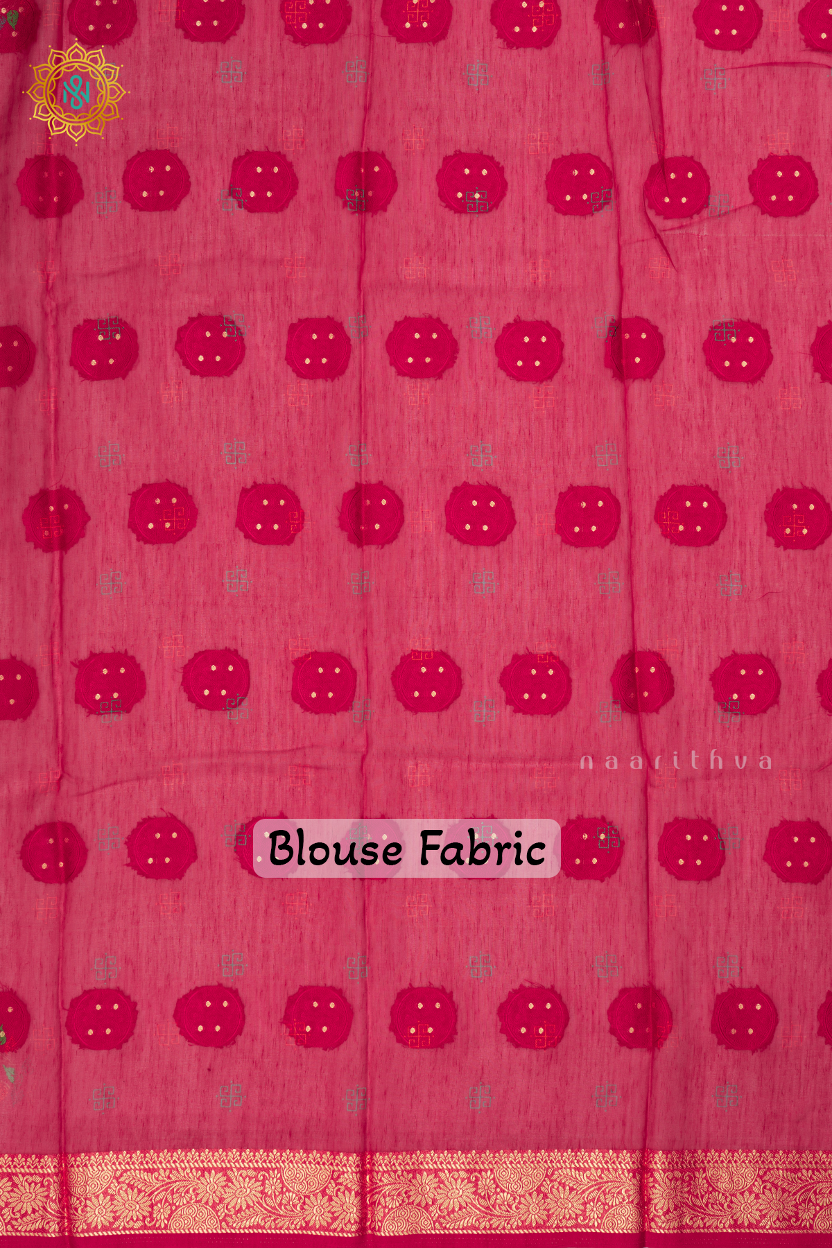 Pink Semi Georgette Saree With Printed Body And Zari Border