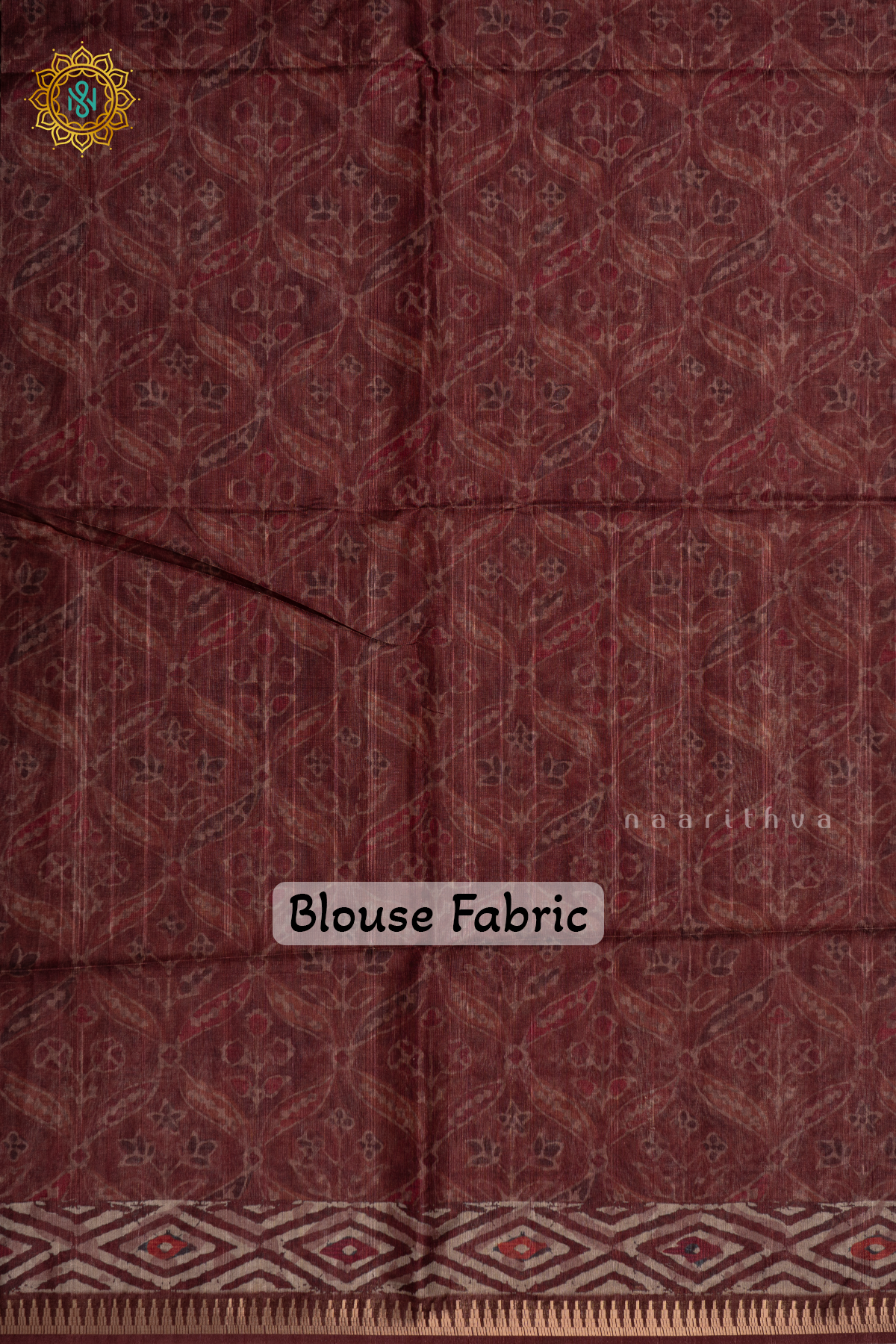 Brown Semi Tussar Silk Saree With Printed Body And Temple Rising Border