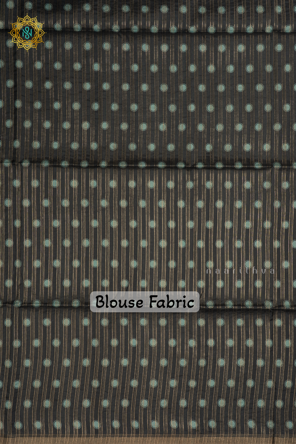AQUA BLUE - SEMI TUSSAR SILK SAREE PRINTED BODY, CONTRAST BORDER