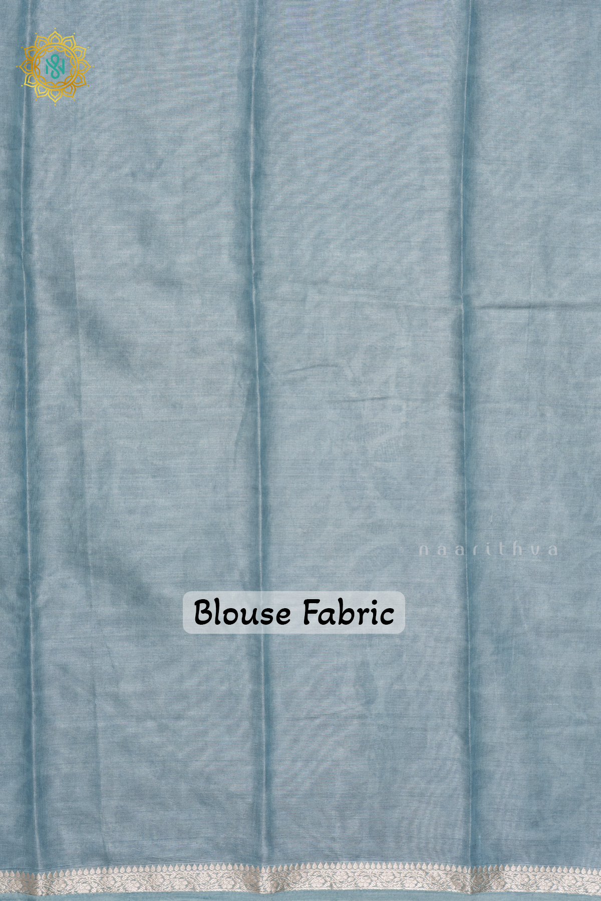 WHITE WITH AQUA BLUE - COTTON TISSUE