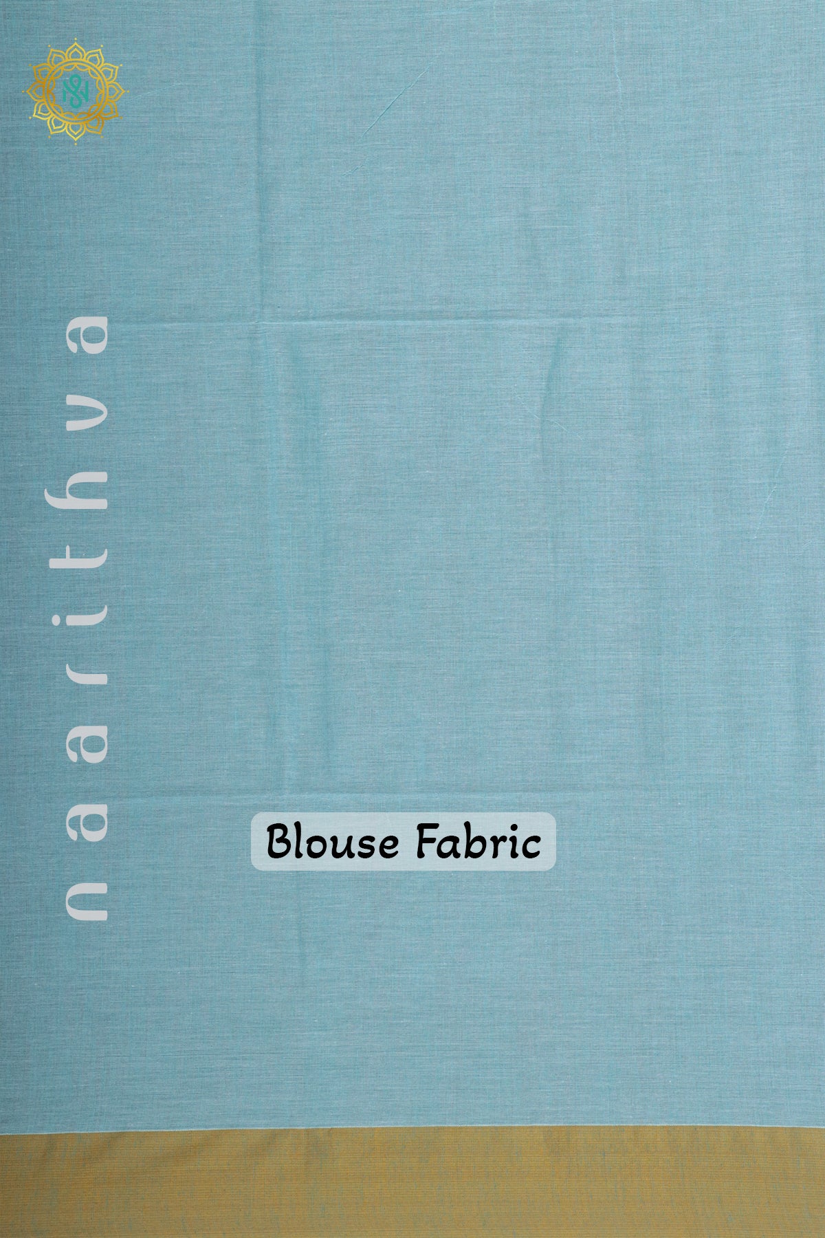 AQUA BLUE WITH BEIGE - MUL COTTON