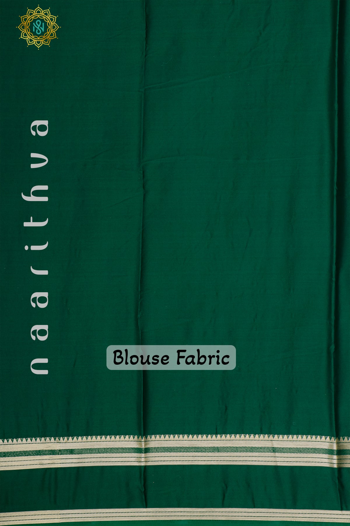 BOTTLE GREEN - SEMI MYSORE CREPE SILK