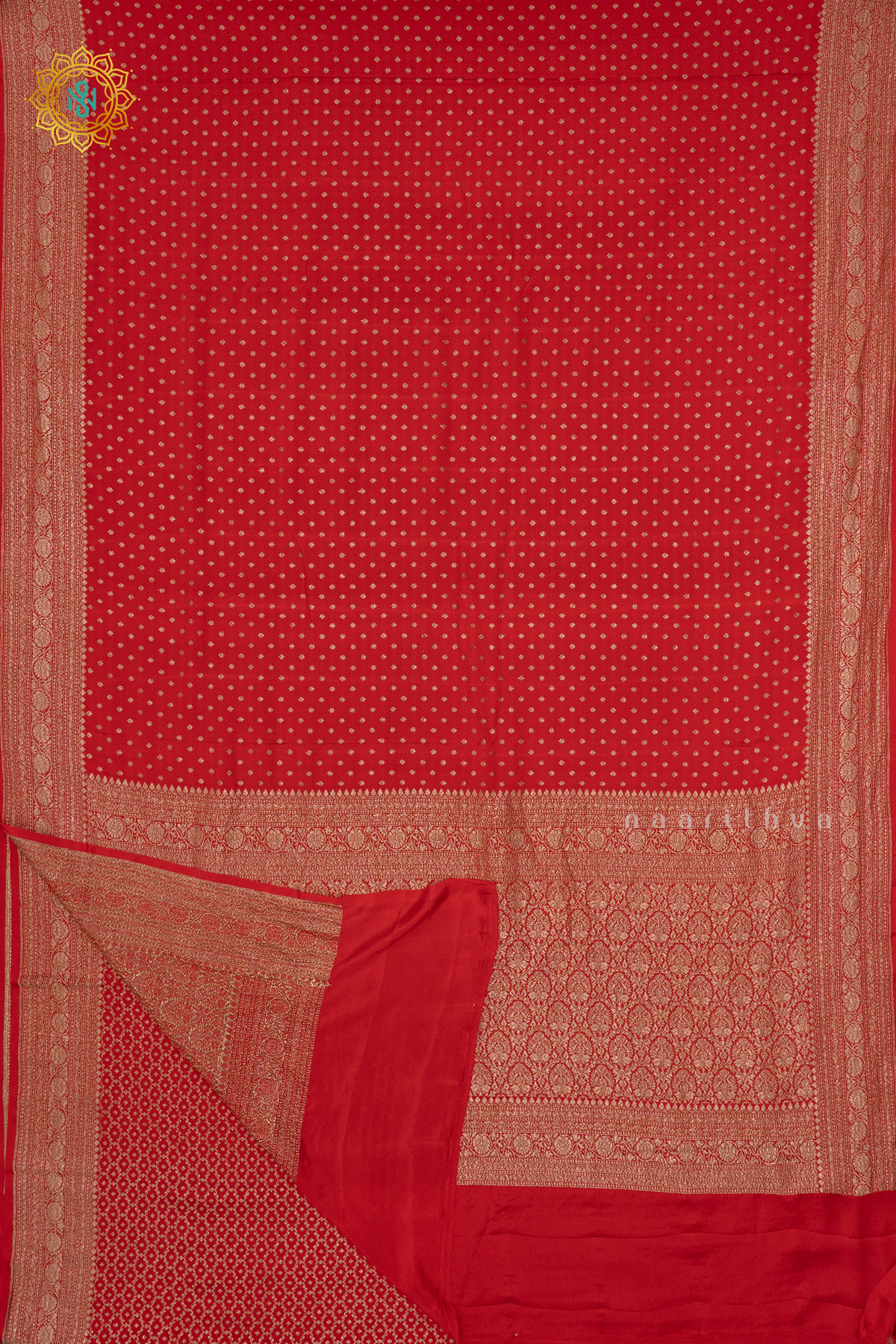 RED - PURE BANARASI CREPE