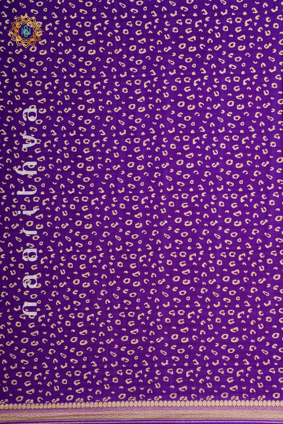 PURPLE WITH PINK - PURE BANARASI CREPE