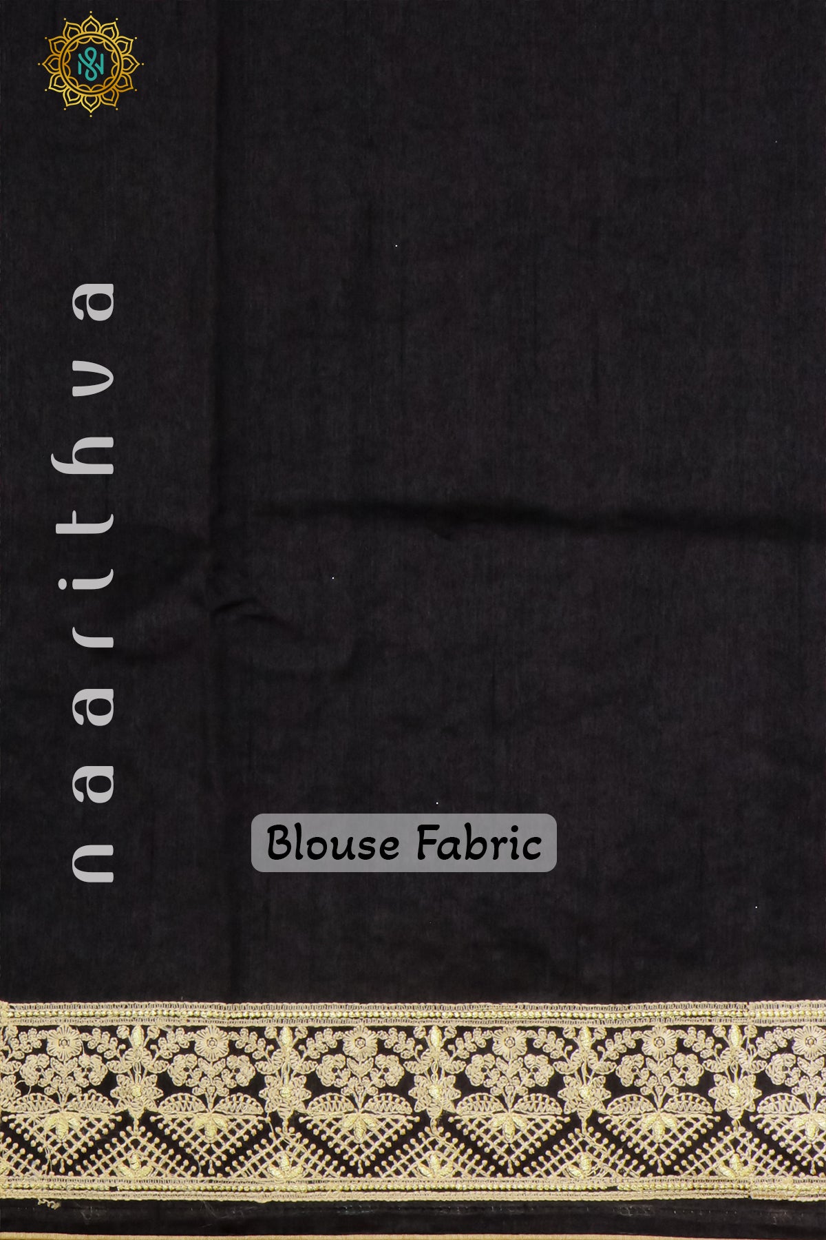 BLACK - SEMI TUSSAR SILK WITH EMBROIDERY