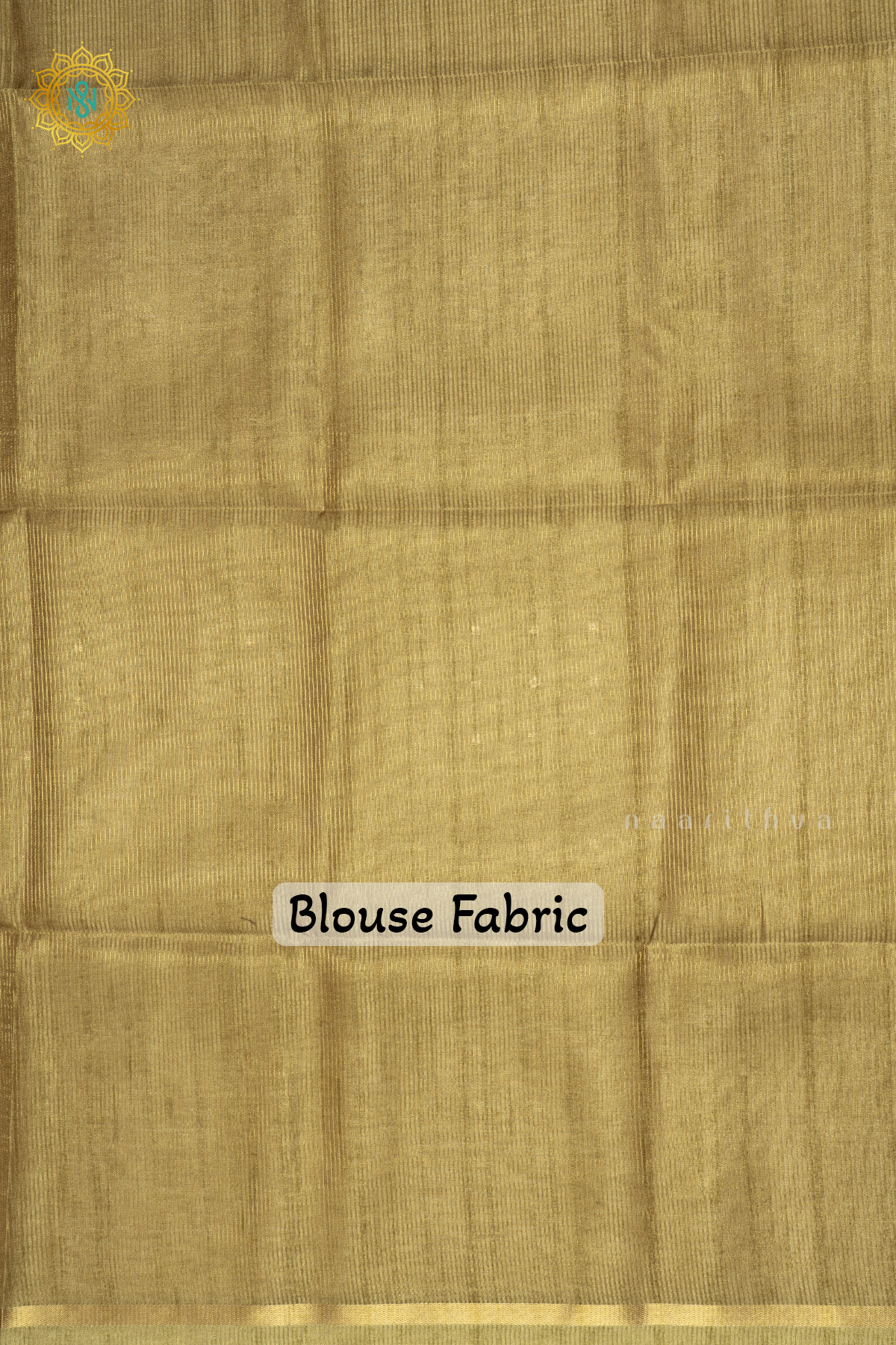 Off White With Light Green Semi Tussar Silk Saree With Printed Body, Tissue Border And Contrast Blouse