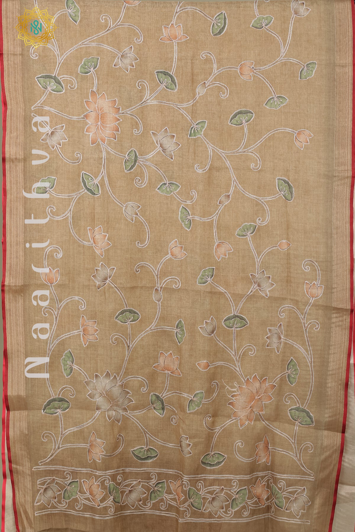 GOLD - KALAMKARI LINEN TISSUE