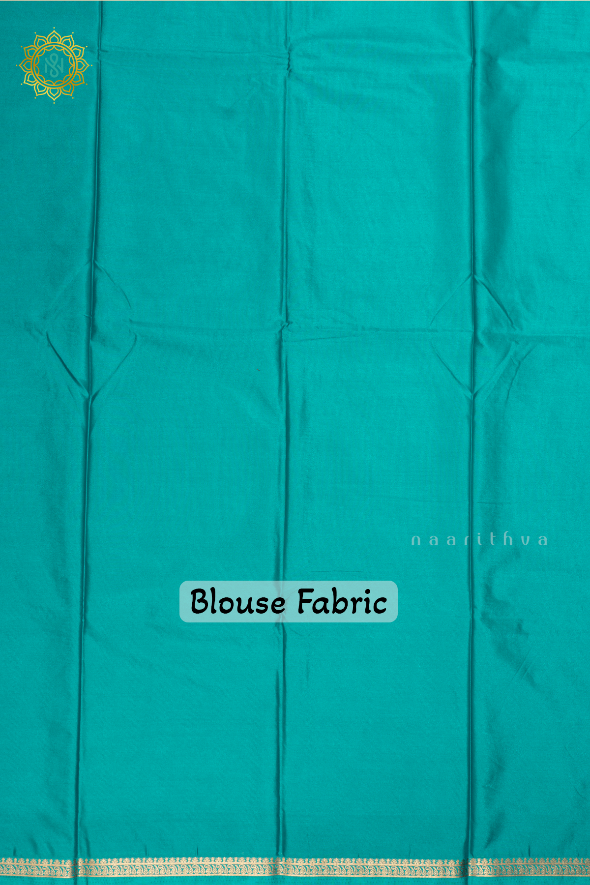Cyan Blue Semi Mysore Crepe Silk with Plain Body and Zari Border