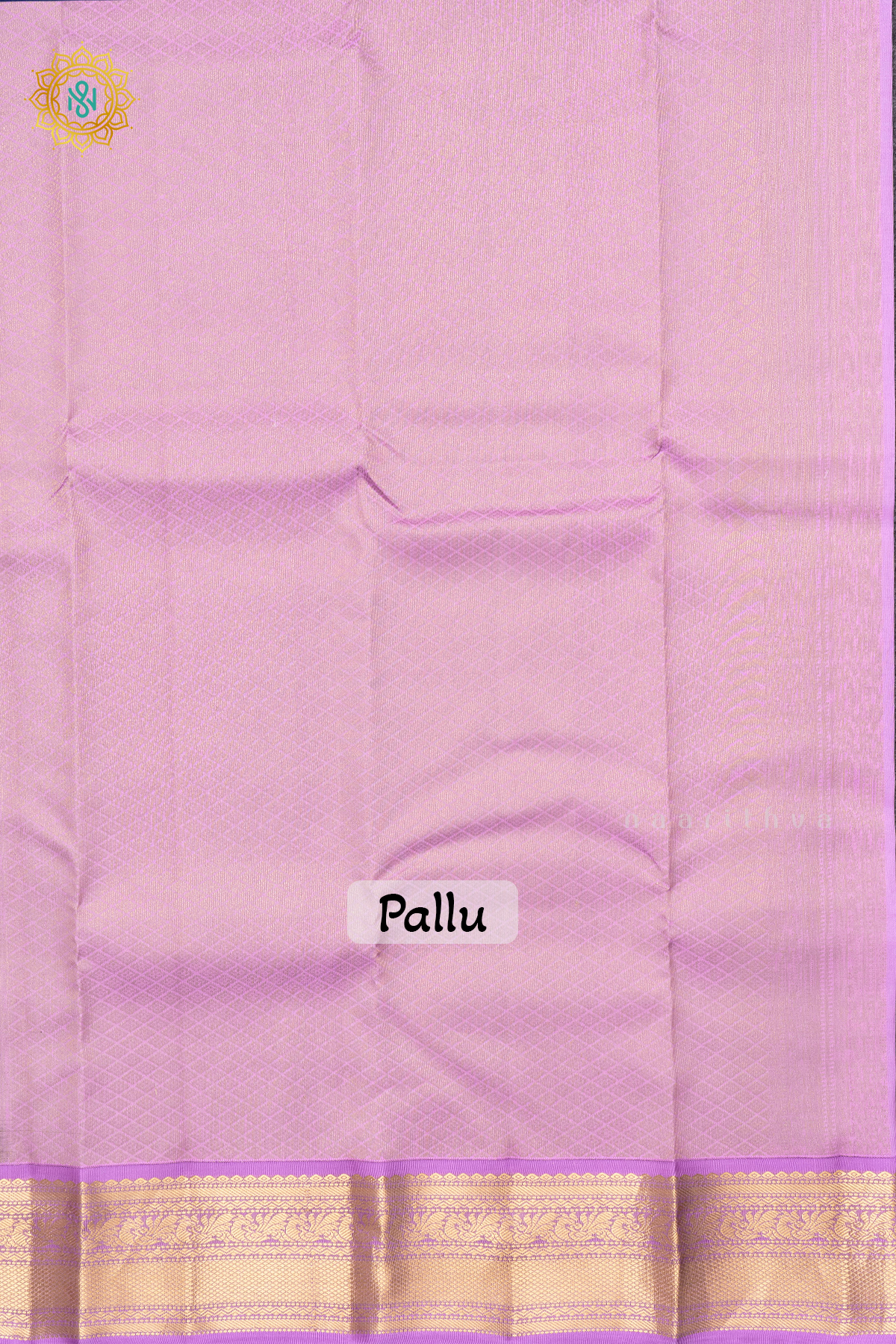 BLUE WITH LAVENDER - KANJIVARAM PURE MIX