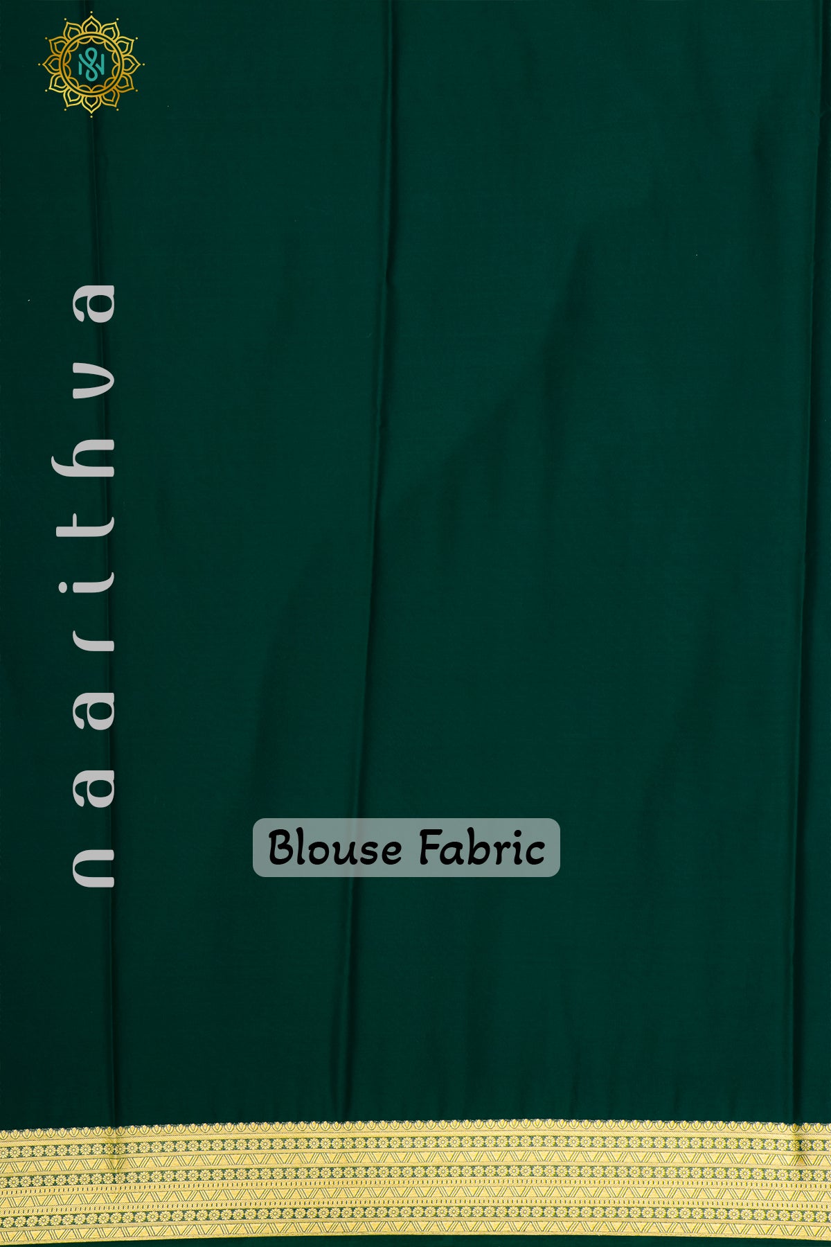 BOTTLE GREEN - SEMI MYSORE CREPE SILK