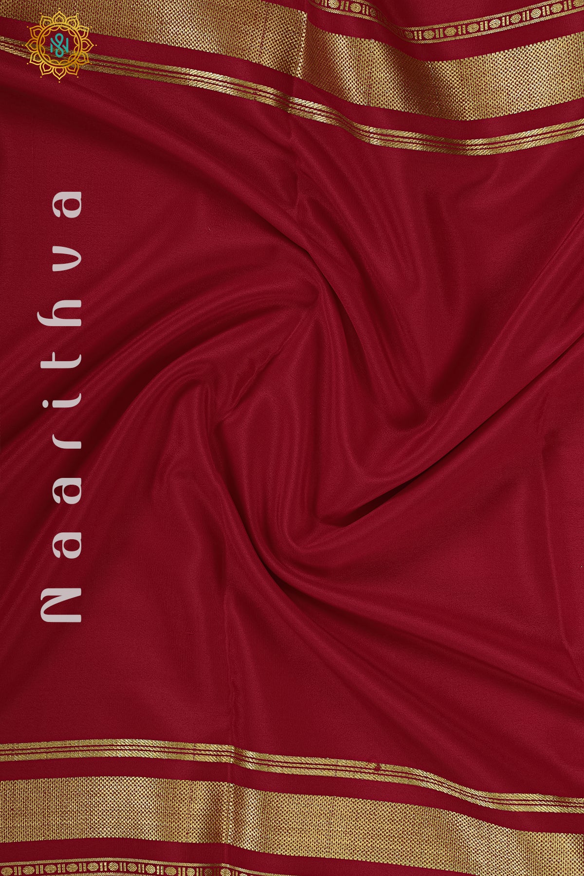 RED - PURE MYSORE CREPE SILK