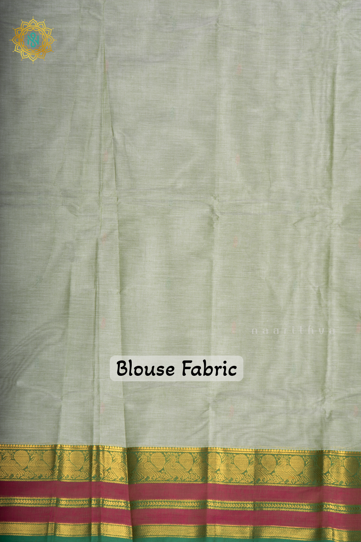 Grey With Green & Pink Chettinad Cotton Saree With Thread Woven Buttas & Contrast Border