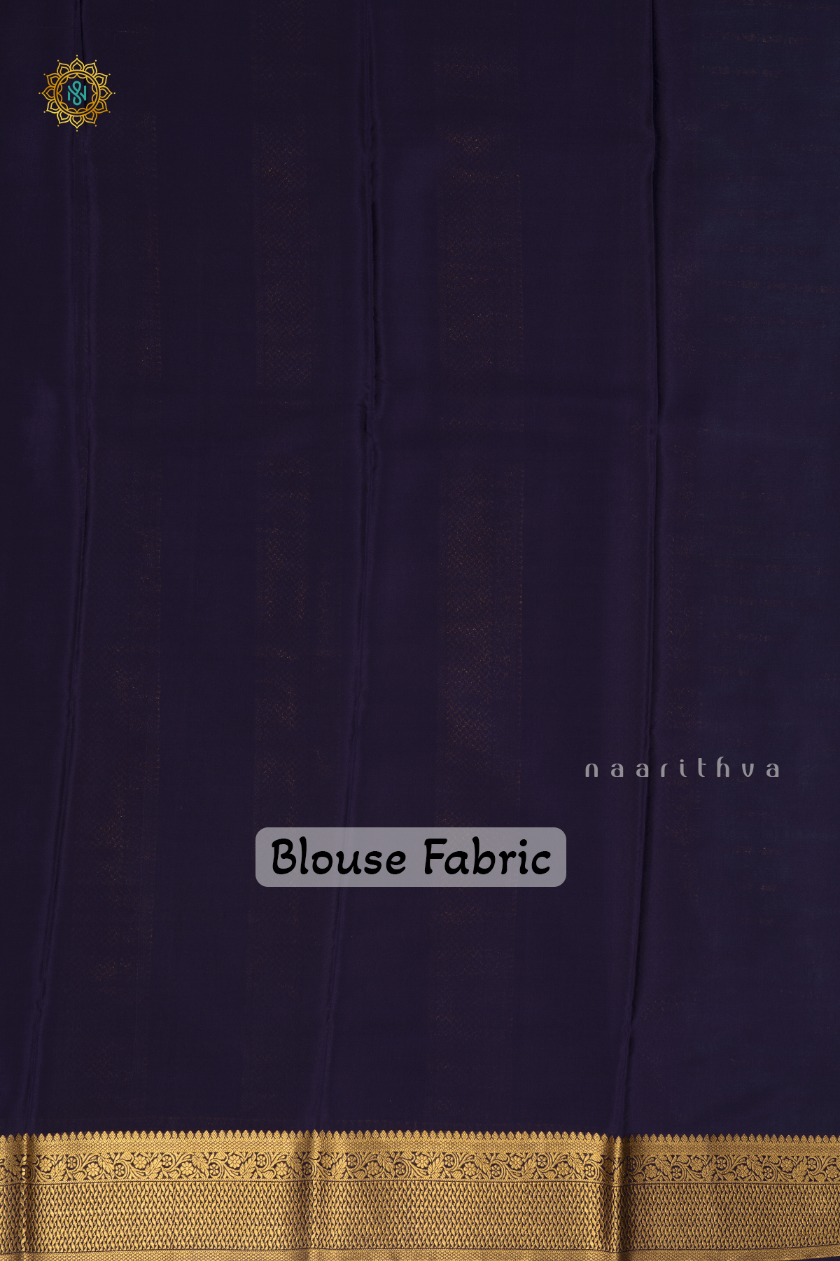 AQUA GREEN WITH NAVY BLUE - PURE MYSORE CREPE SILK