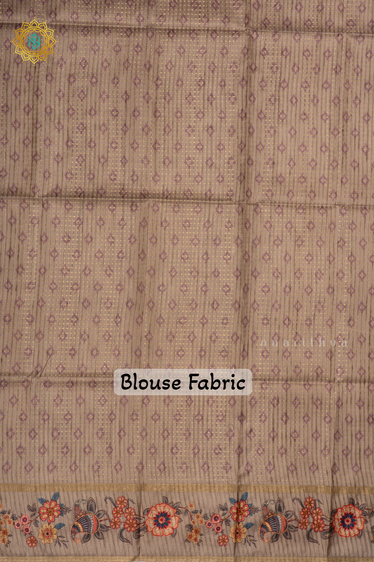 LAVENDER WITH BEIGE - SEMI TUSSAR SILK