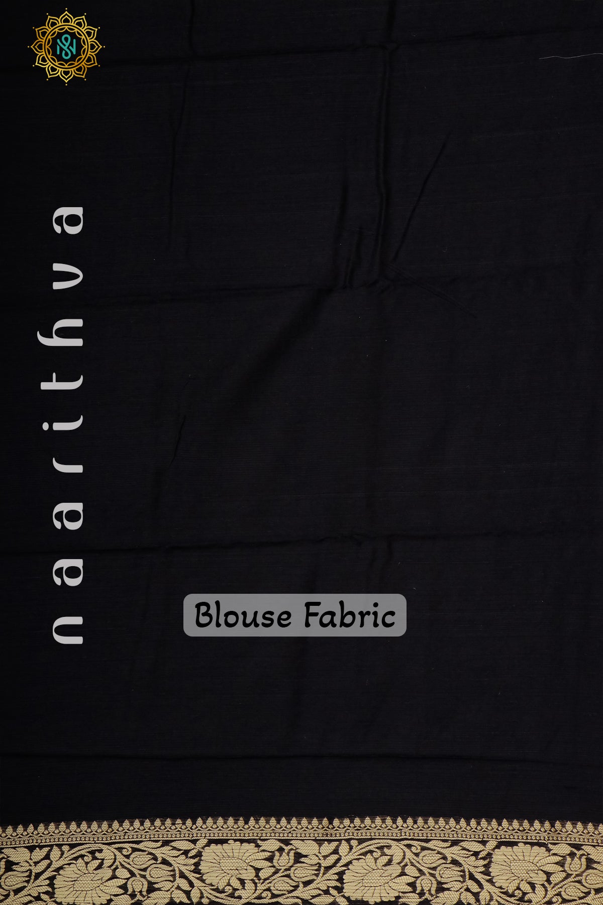 BLACK - SEMI RAW SILK