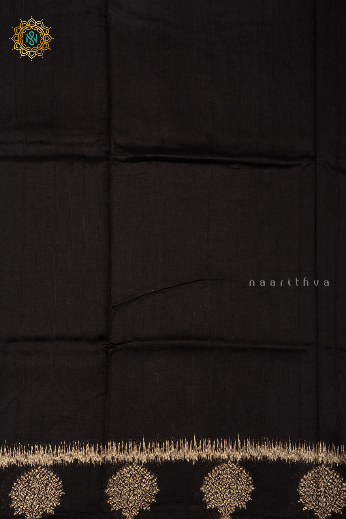 BLACK - SEMI TUSSAR SILK